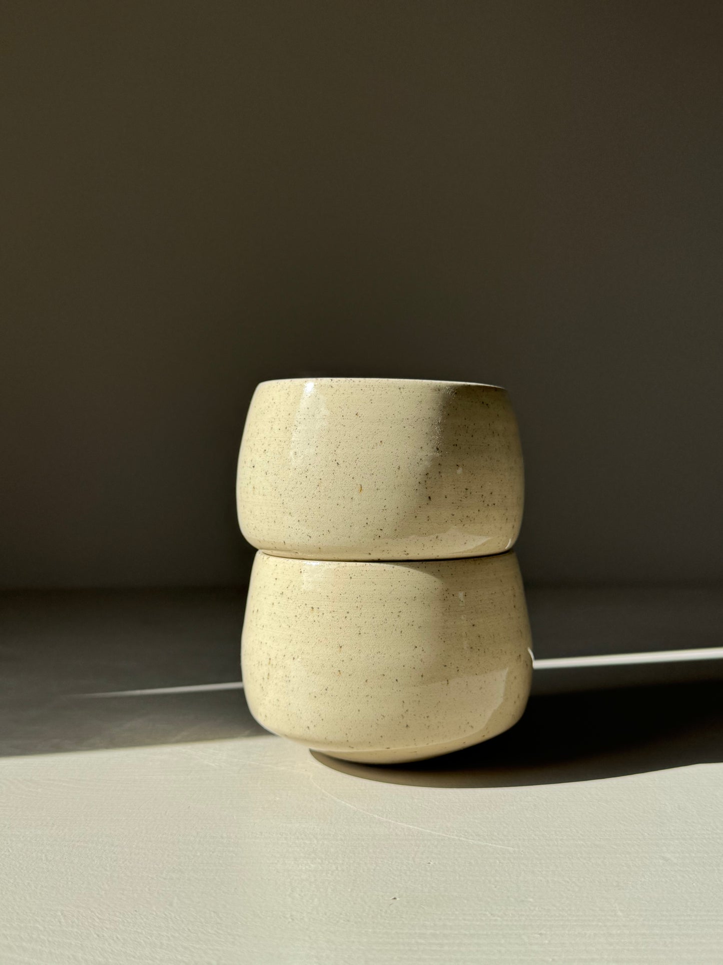 Cups - Speckled Clear Glaze