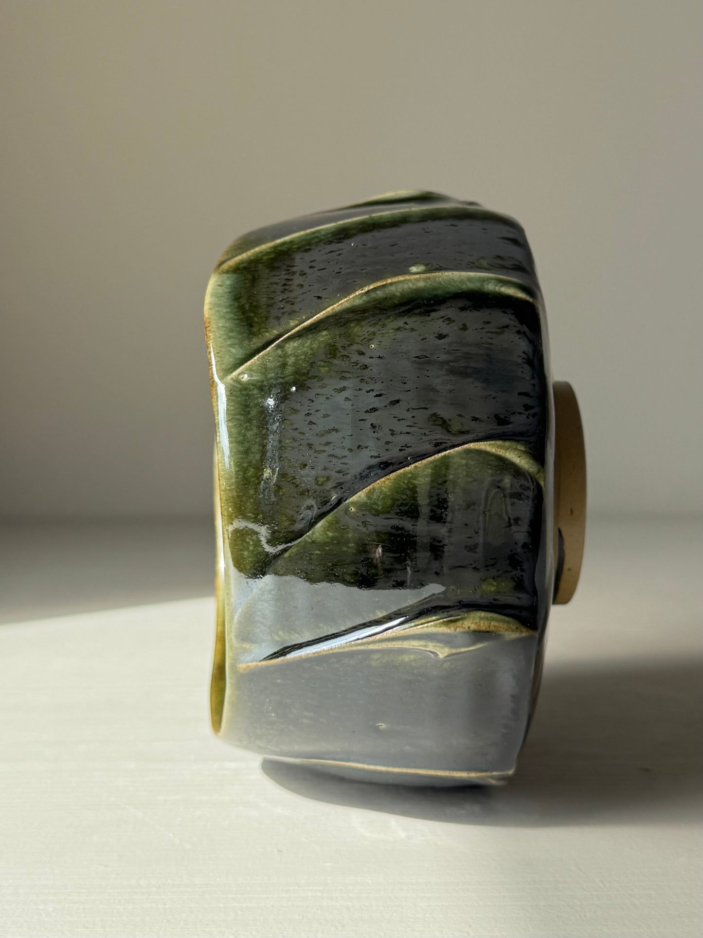 Textured Matcha Bowl - Hinoki Series #12