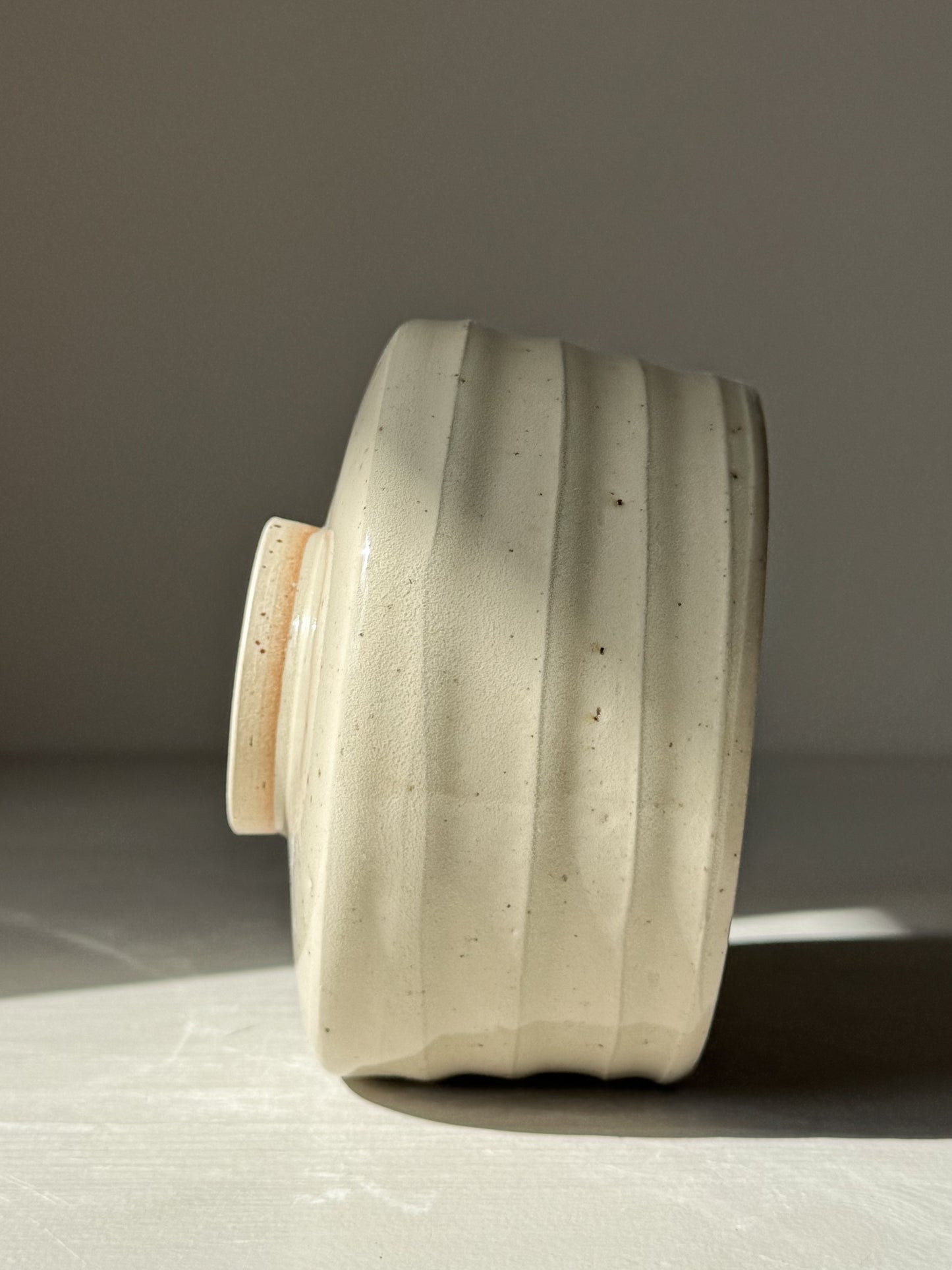 Textured Matcha Bowl - Clear Glaze #01