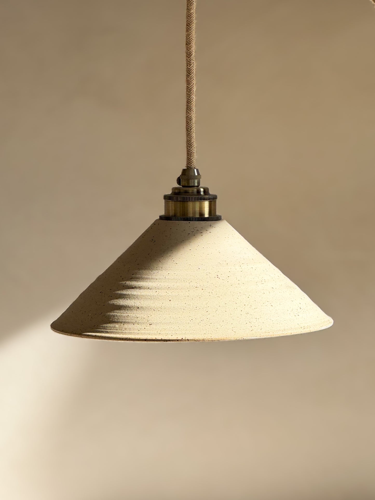 Ceramic Lamp Shade – Half Glossy White Glaze