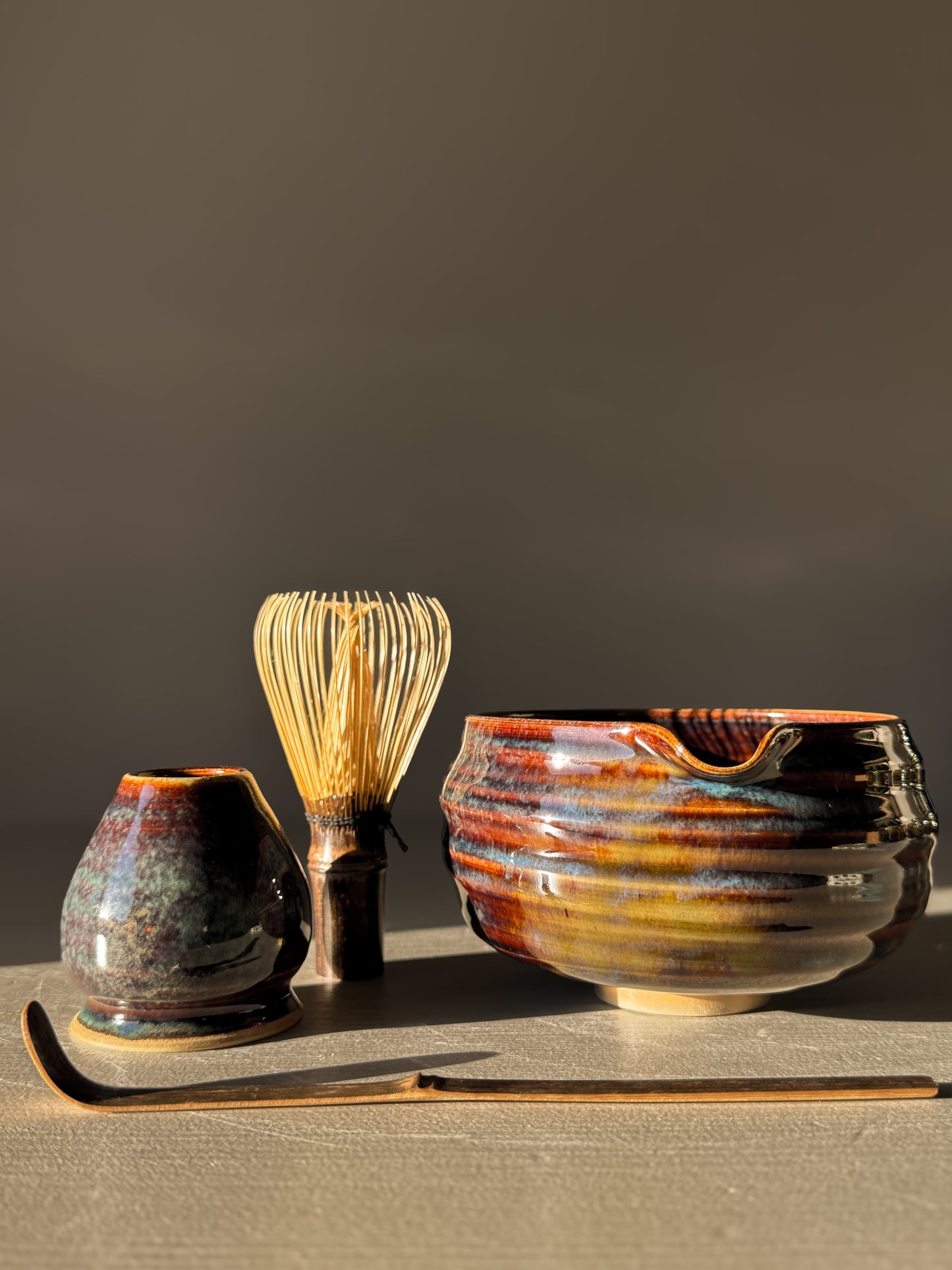 Matcha Bowl Spout - Glossy Blue #01