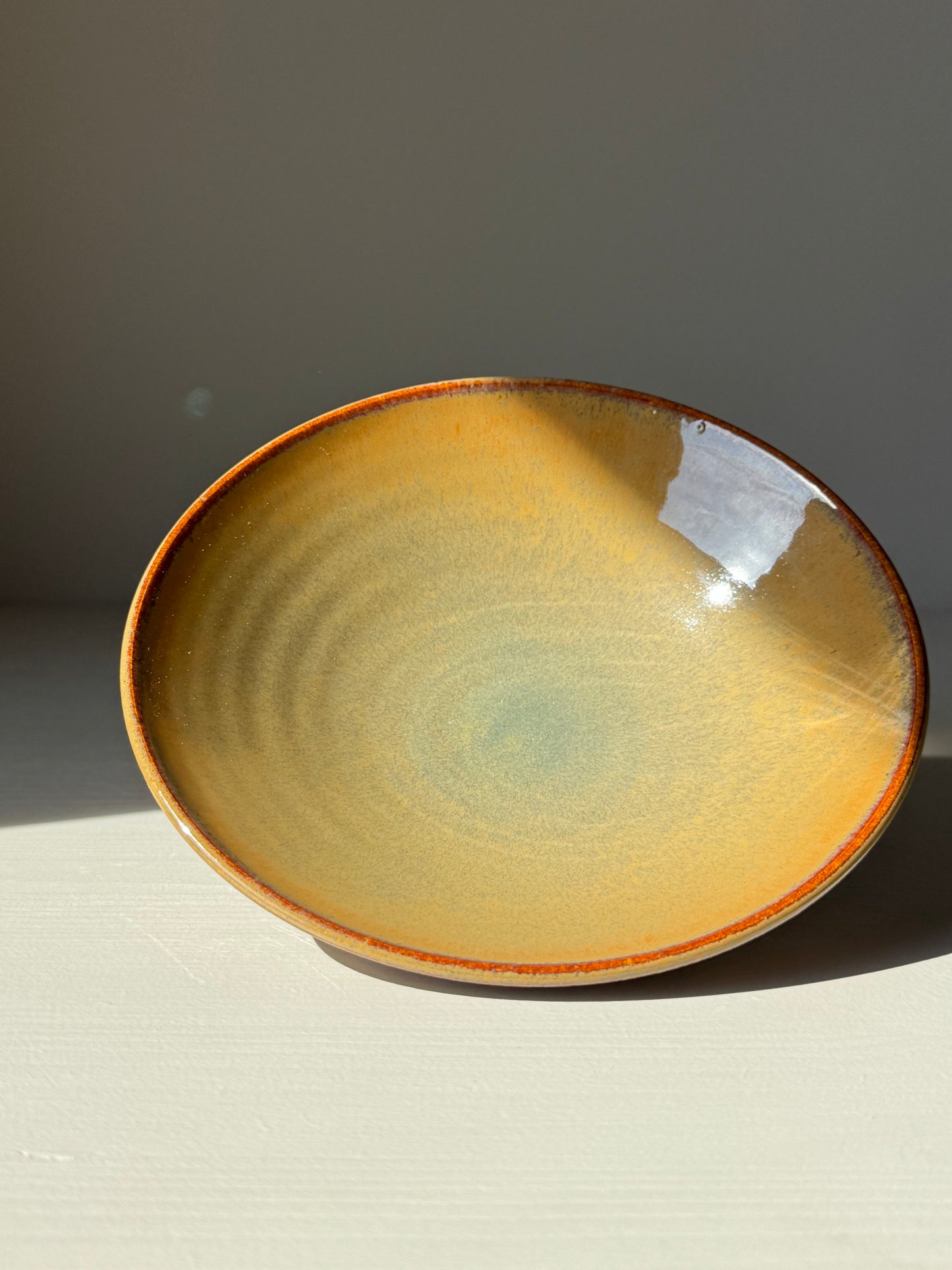 Shallow Dish - Tenmoku Glaze