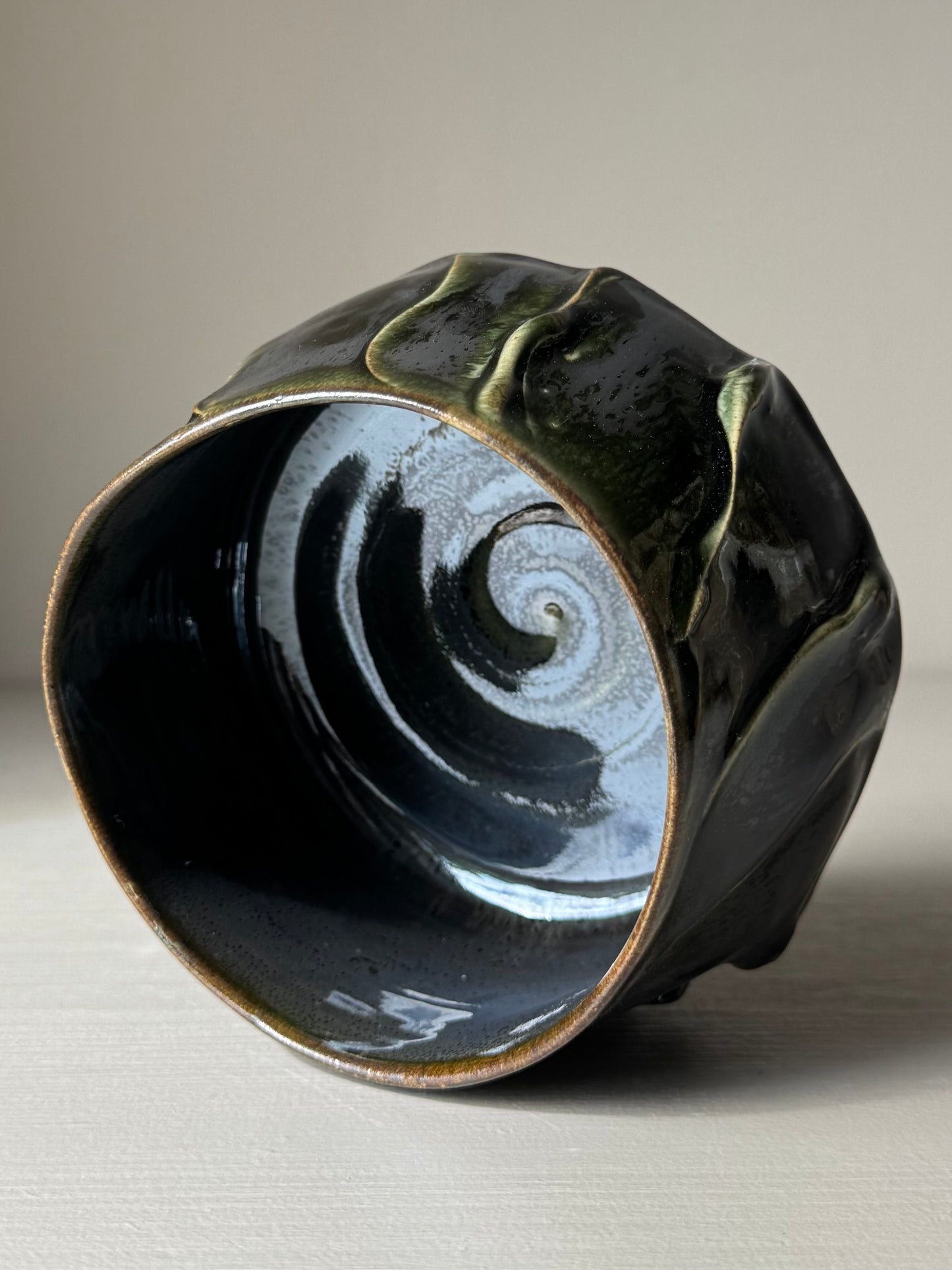 Textured Matcha Bowl - Hinoki Series #08