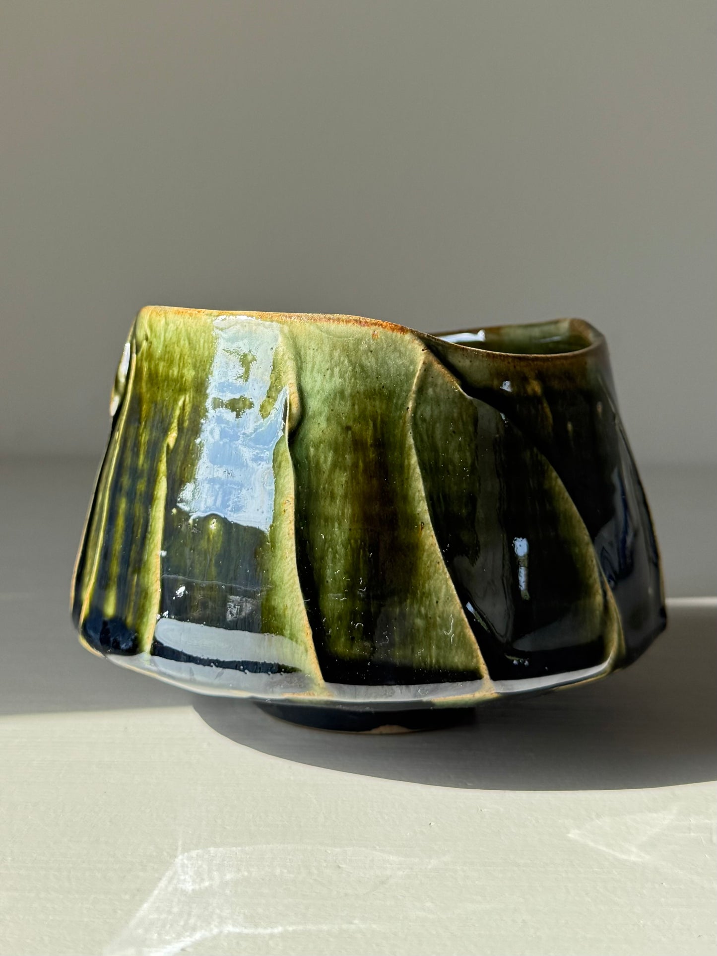 Textured Matcha Bowl - Hinoki Series #07