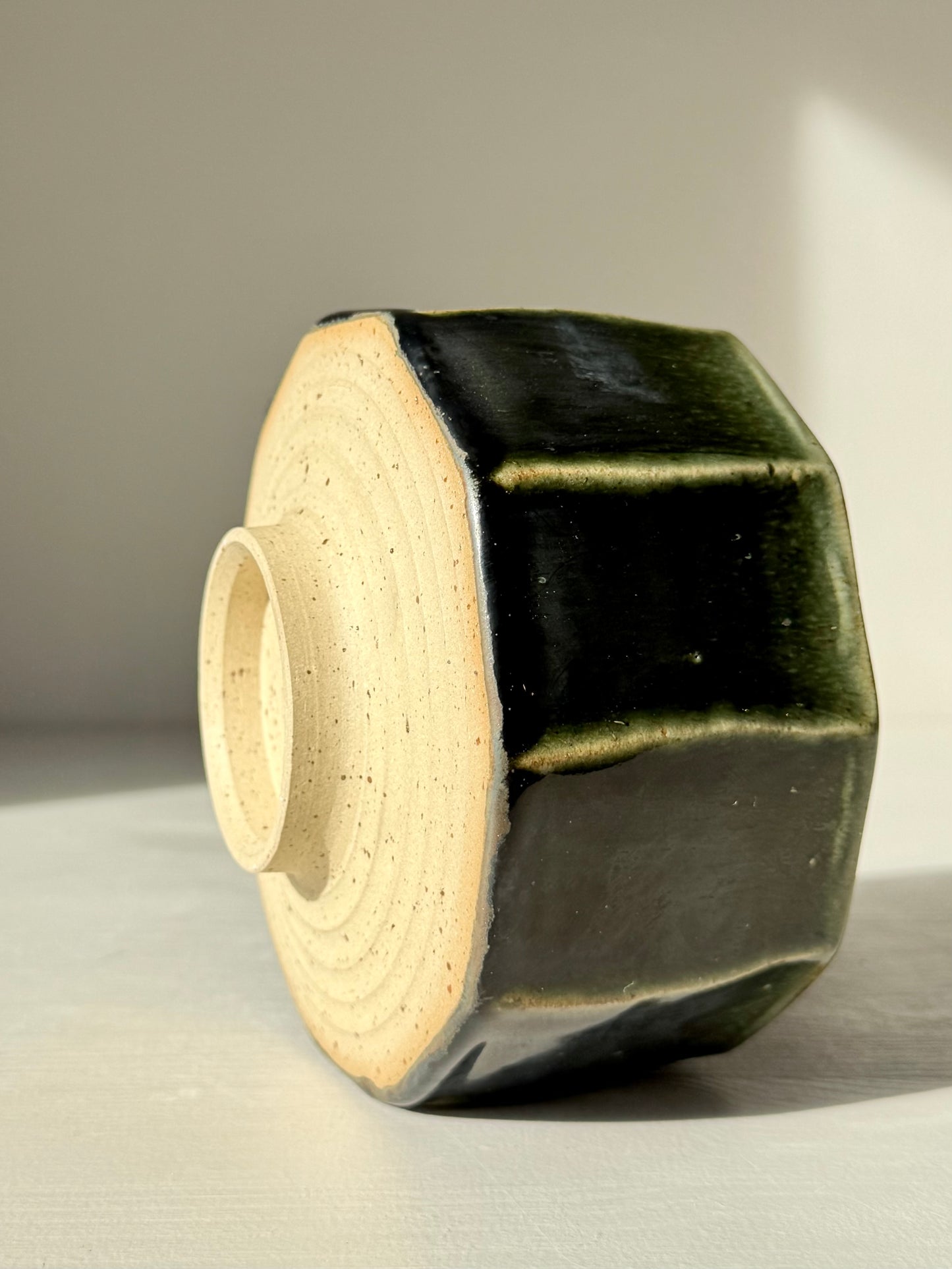 Faceted Matcha Bowl - Hinoki Series #03