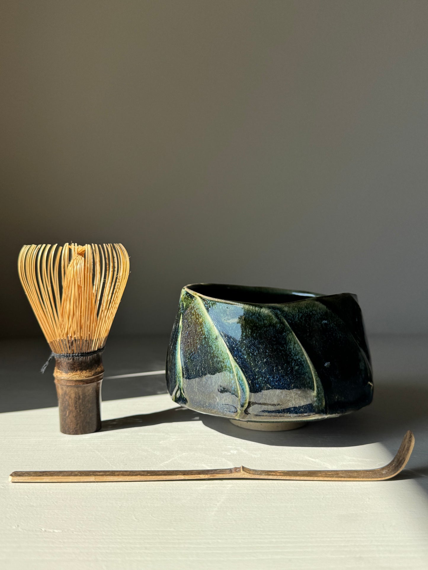 Textured Matcha Bowl - Hinoki Series #02
