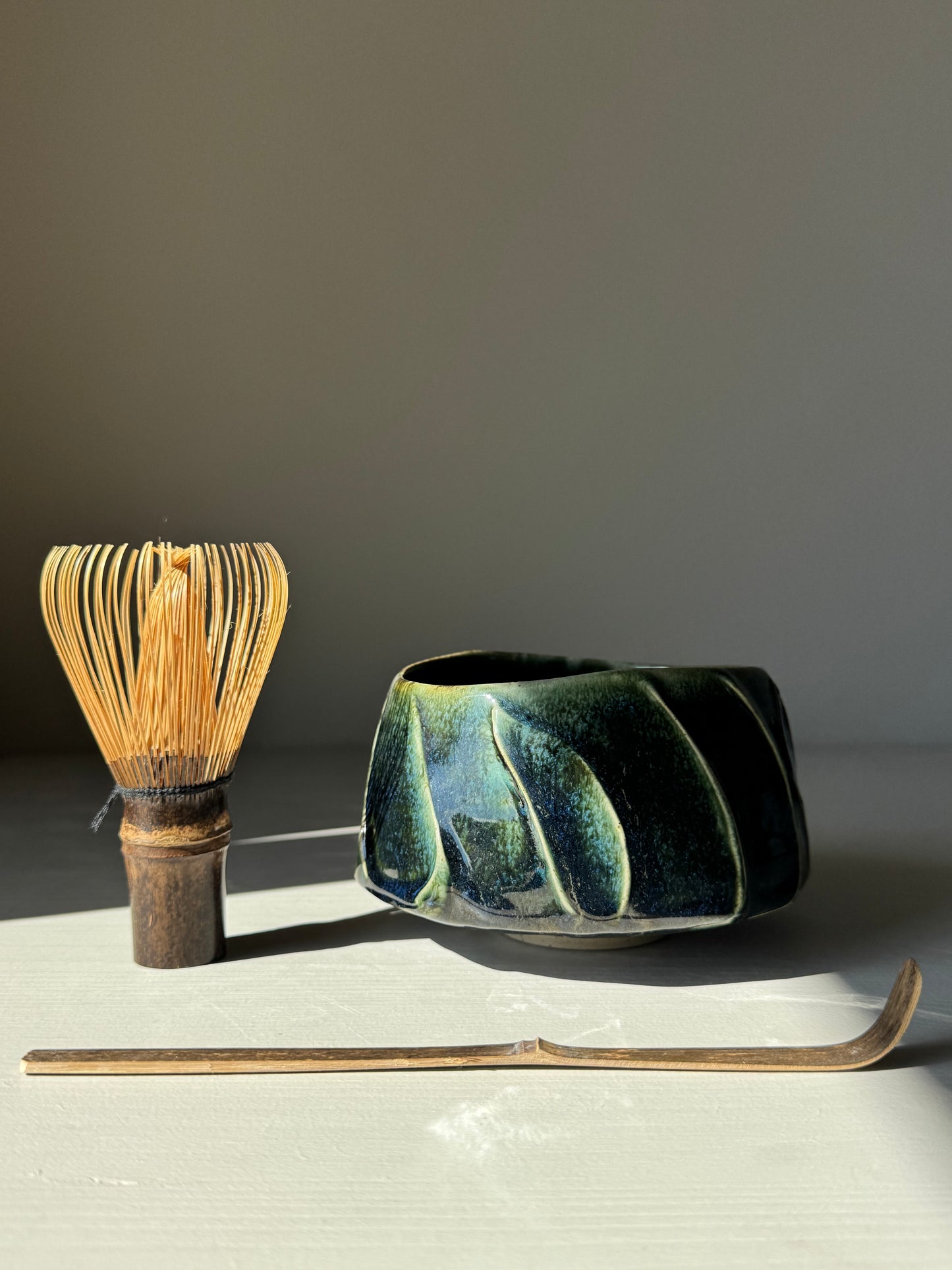 Textured Matcha Bowl - Hinoki Series #03