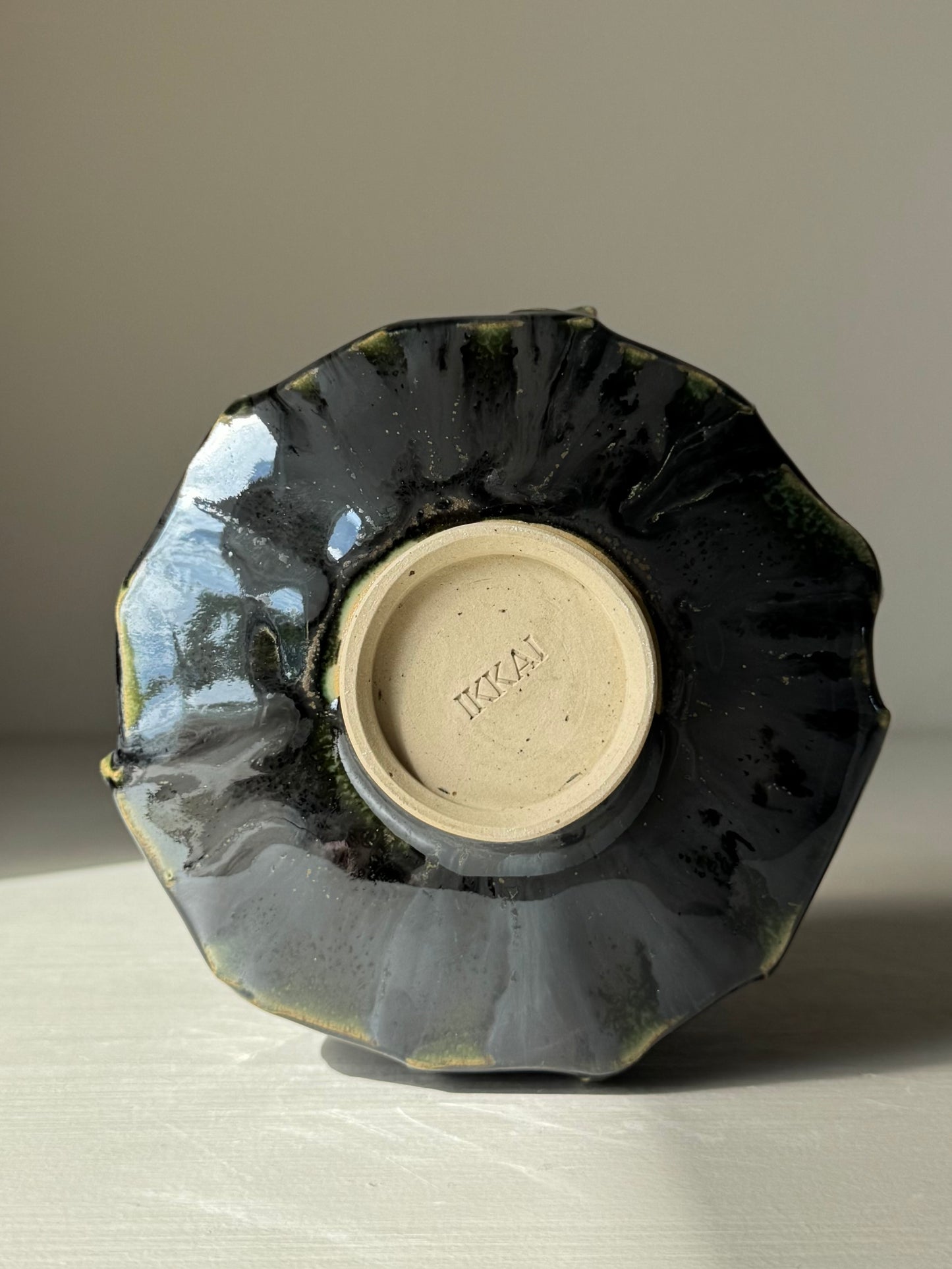 Textured Matcha Bowl - Hinoki Series #12