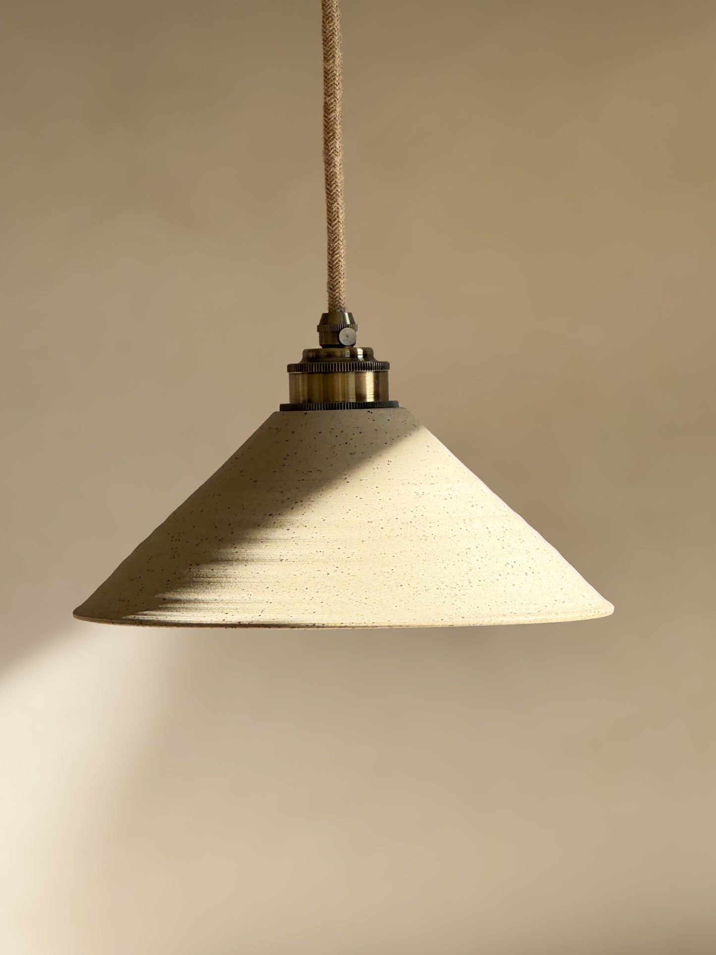Ceramic Lamp Shade – Half Glossy White Glaze