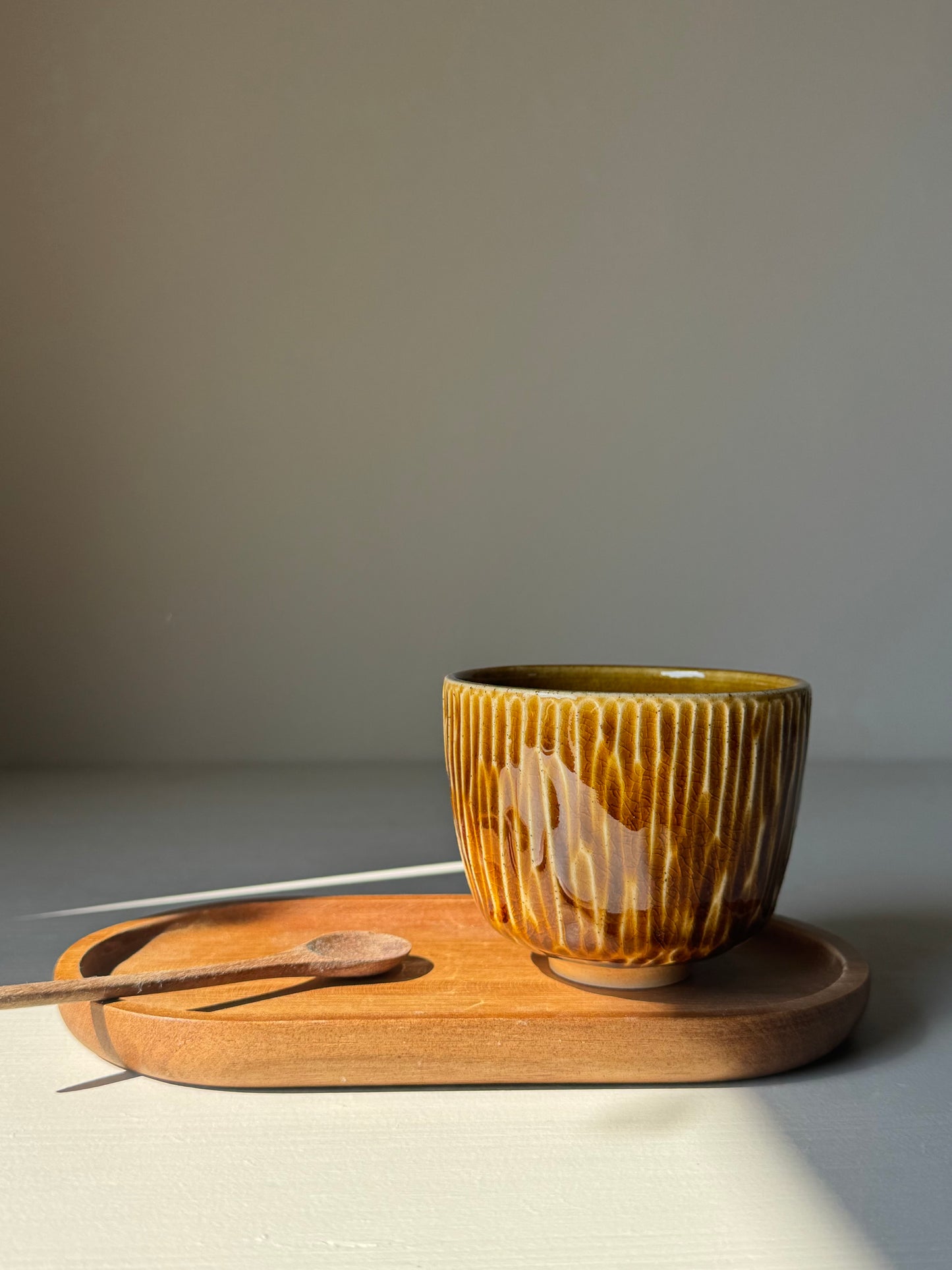 Carved Cups - Dark Honey