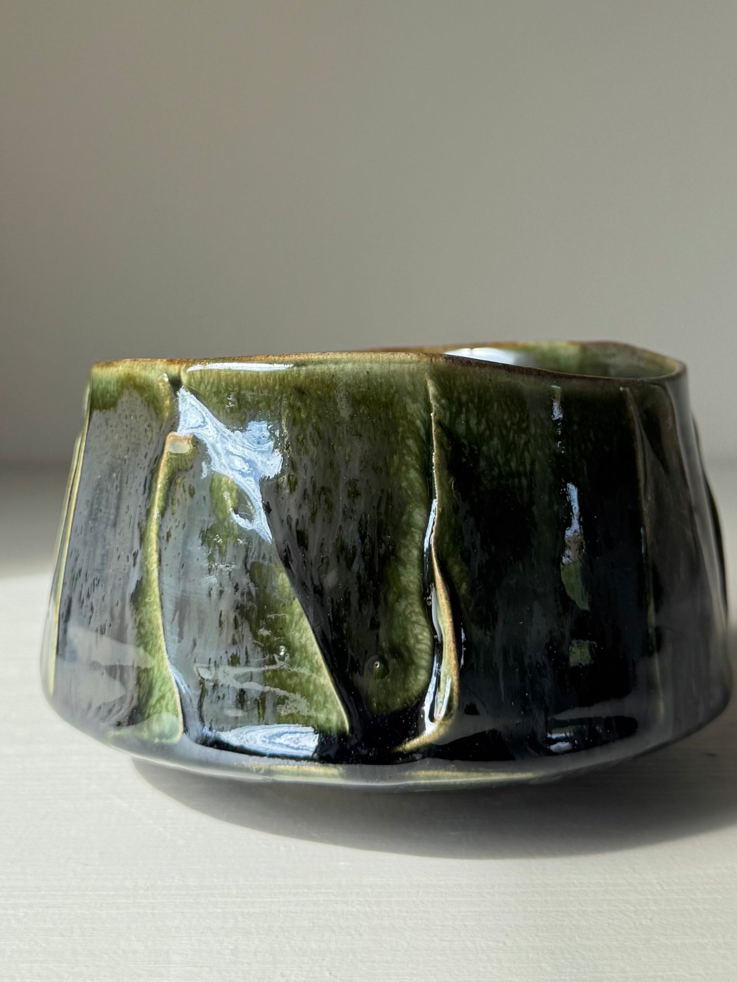 Textured Matcha Bowl - Hinoki Series #10