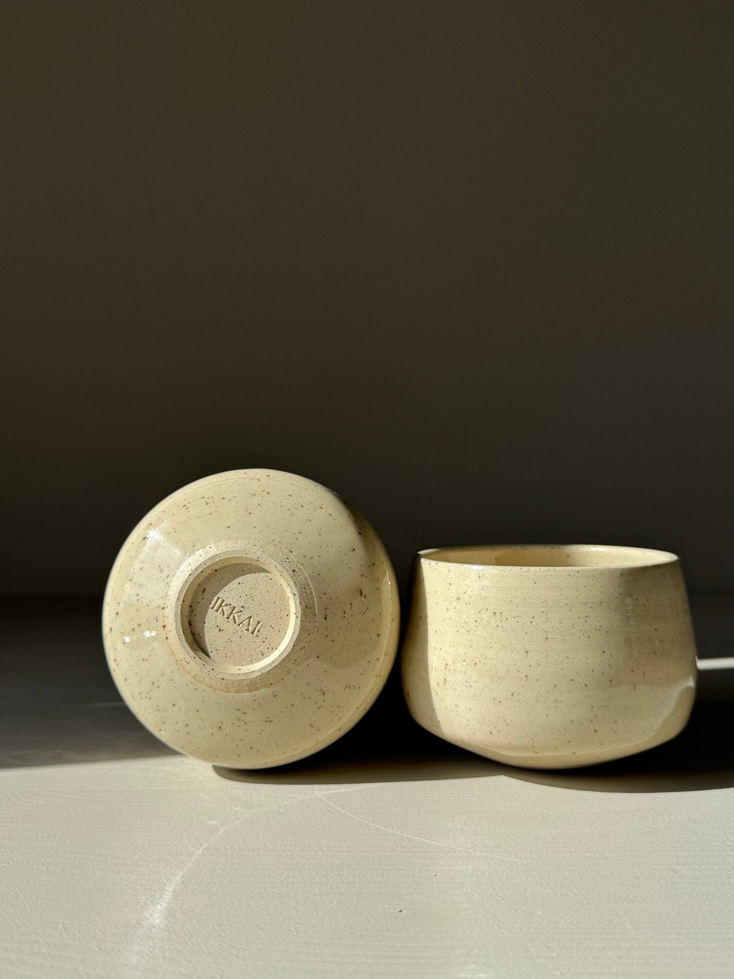 Cups - Speckled Clear Glaze