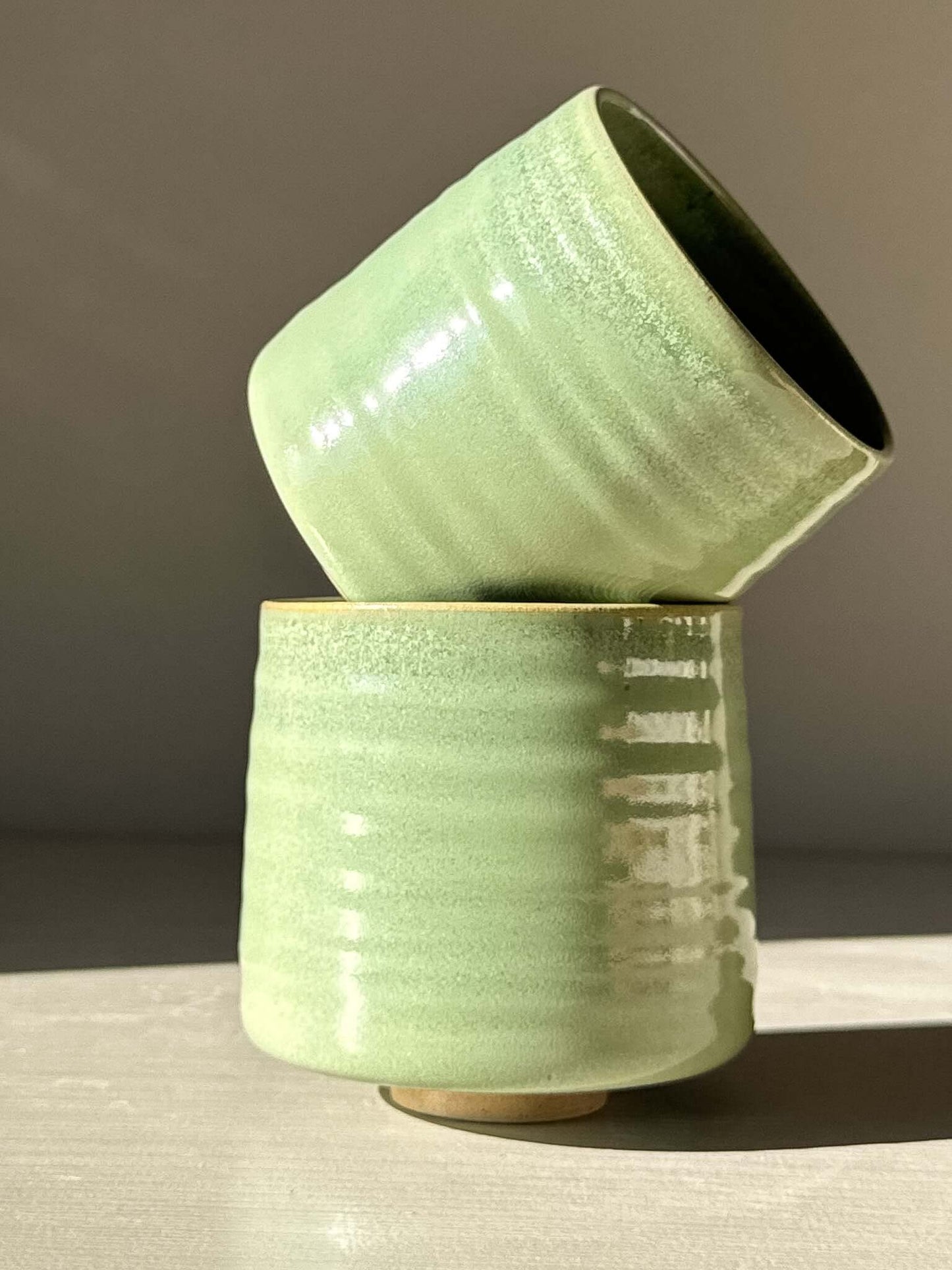 Yunomi Kopjes - Sage Glazuur