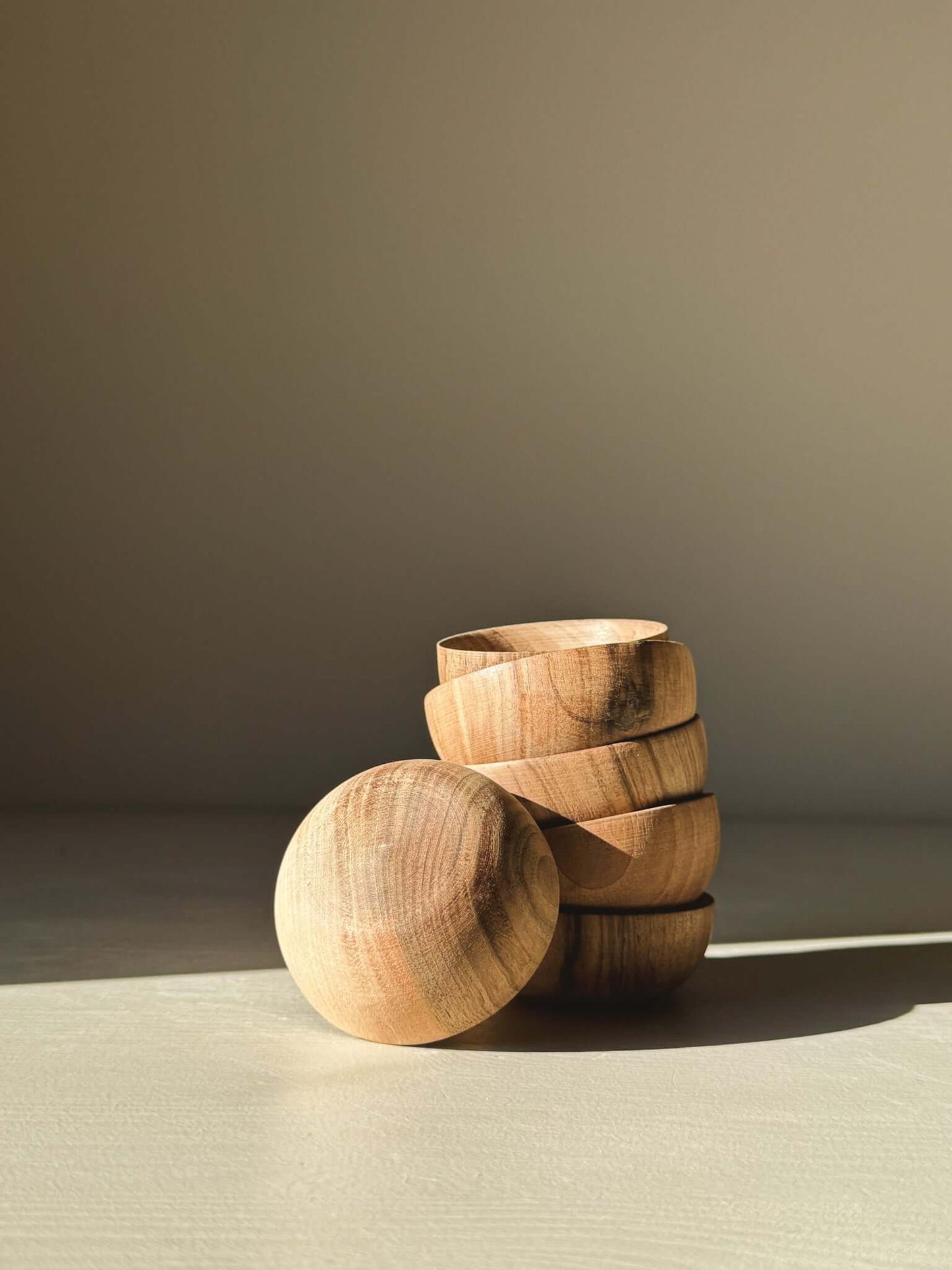 Handgesneden Walnoot Houten kommetje