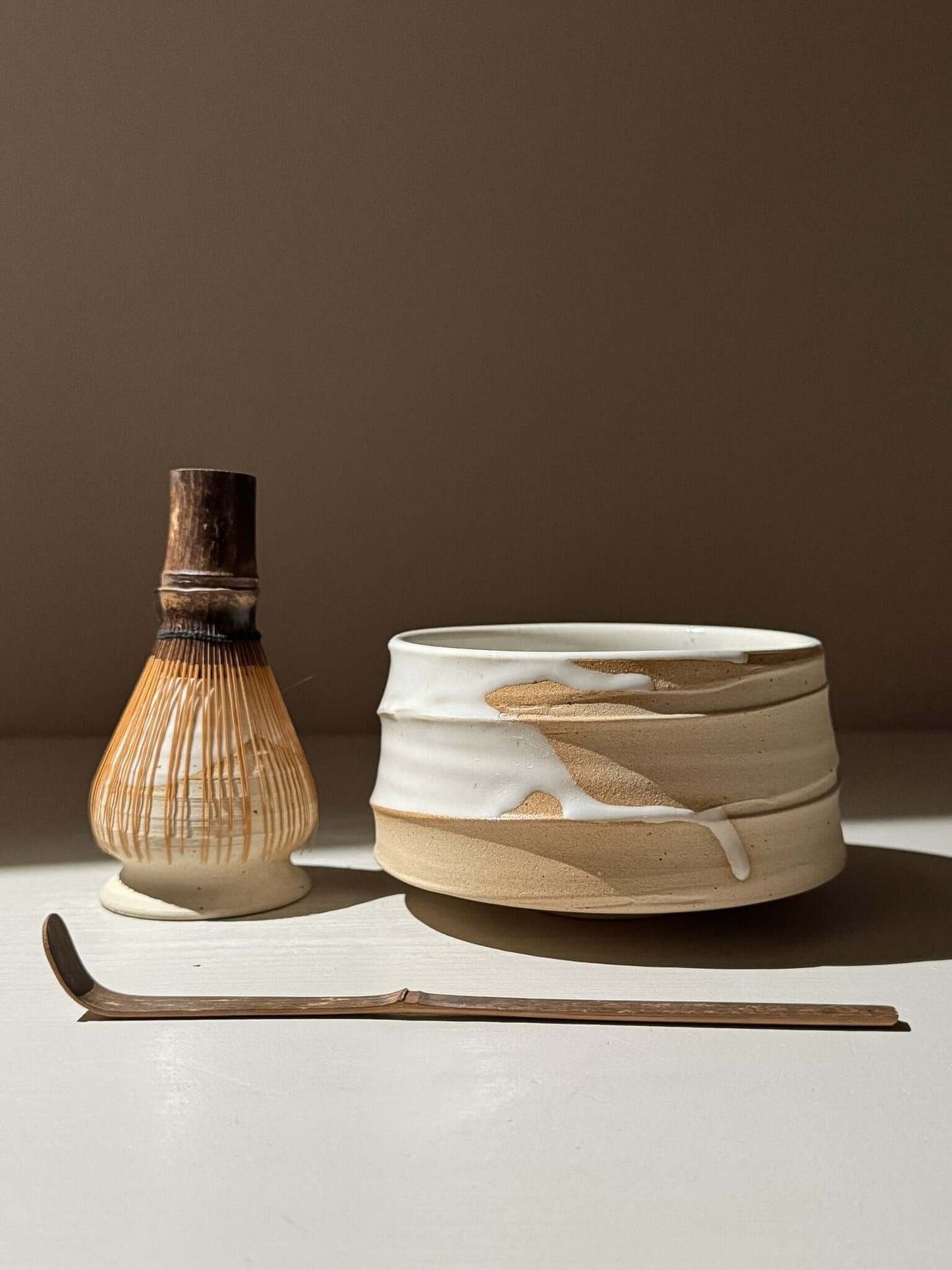 Whisk Holder - Glossy White Glaze