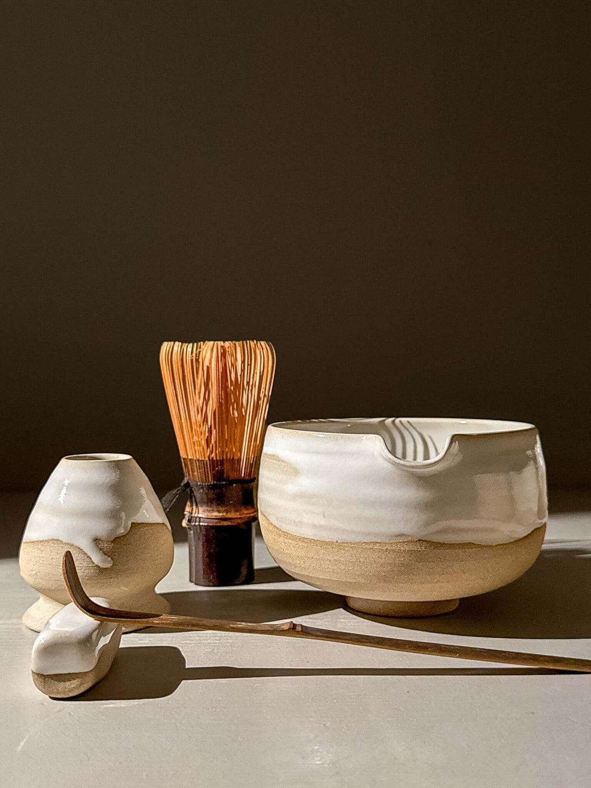 Matcha Bowl with Spout – Yuki #06