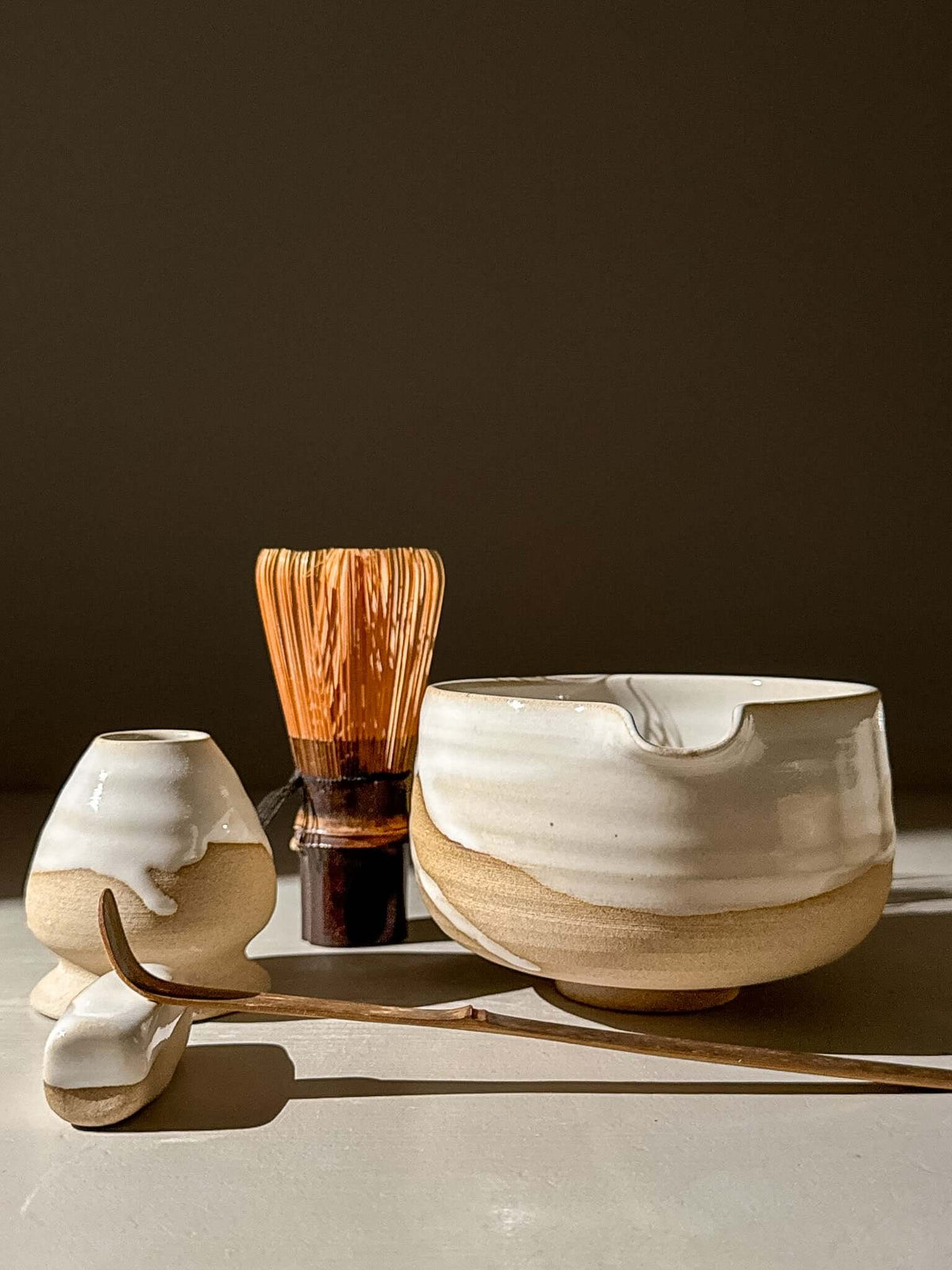 Matcha Bowl with Spout – Yuki #10