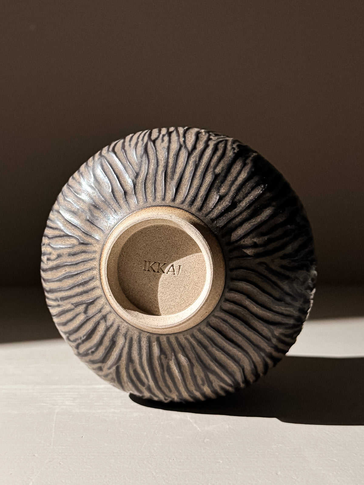 Carved Matcha Bowl - Black Truffle #03
