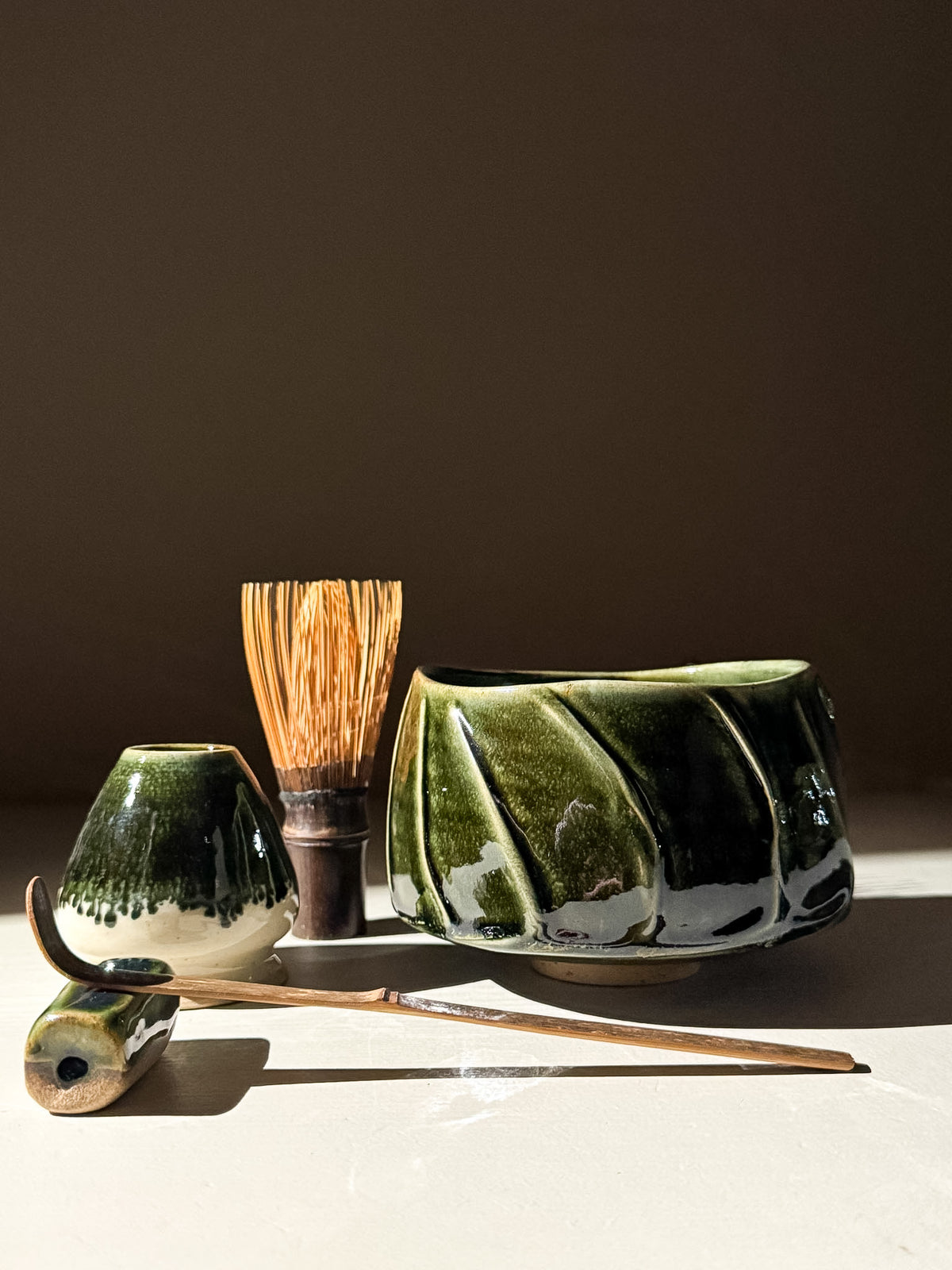 Textured Matcha Bowl - Hinoki #06