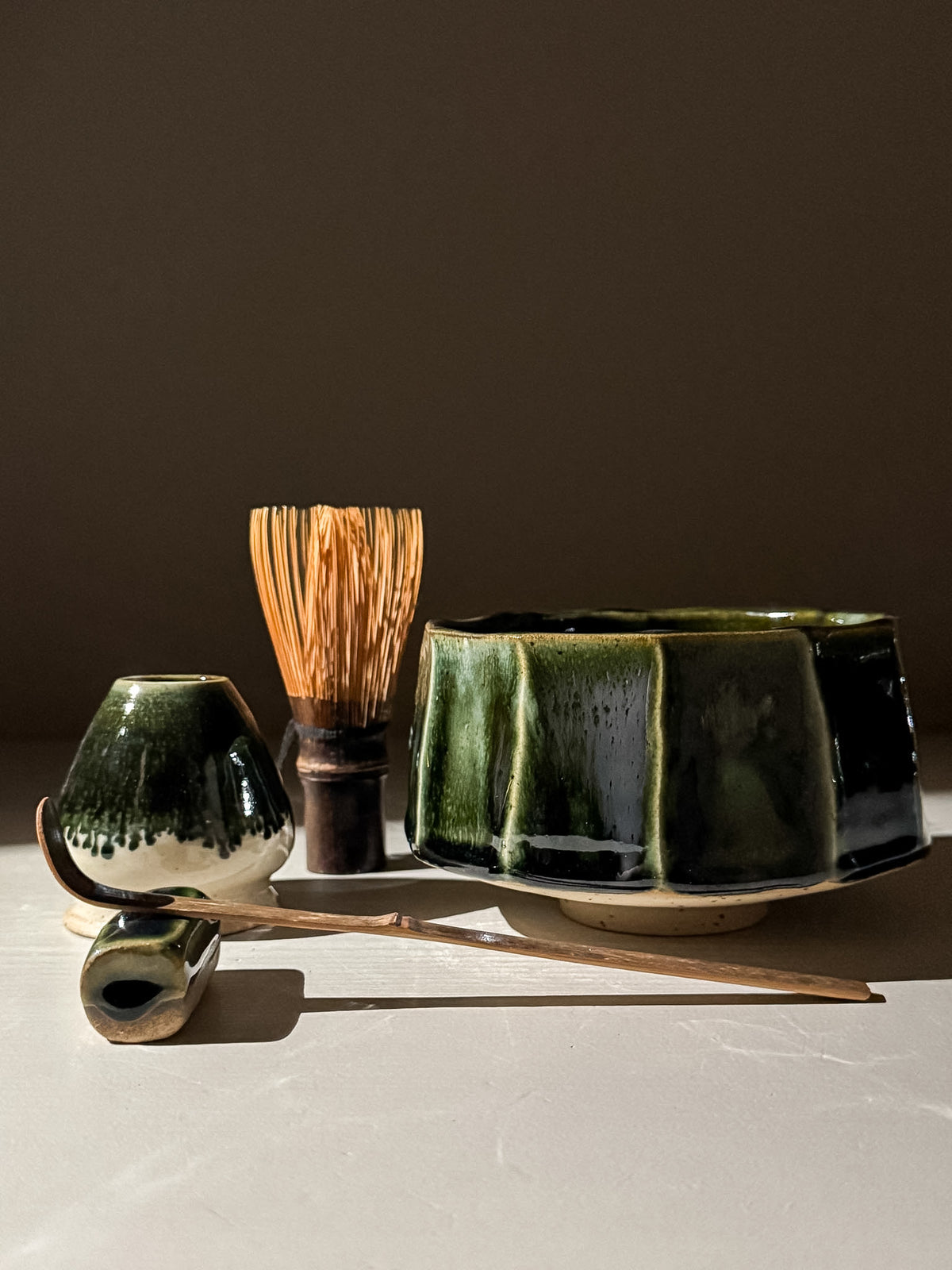 Matcha Kom met Facetten- Hinoki Serie #03