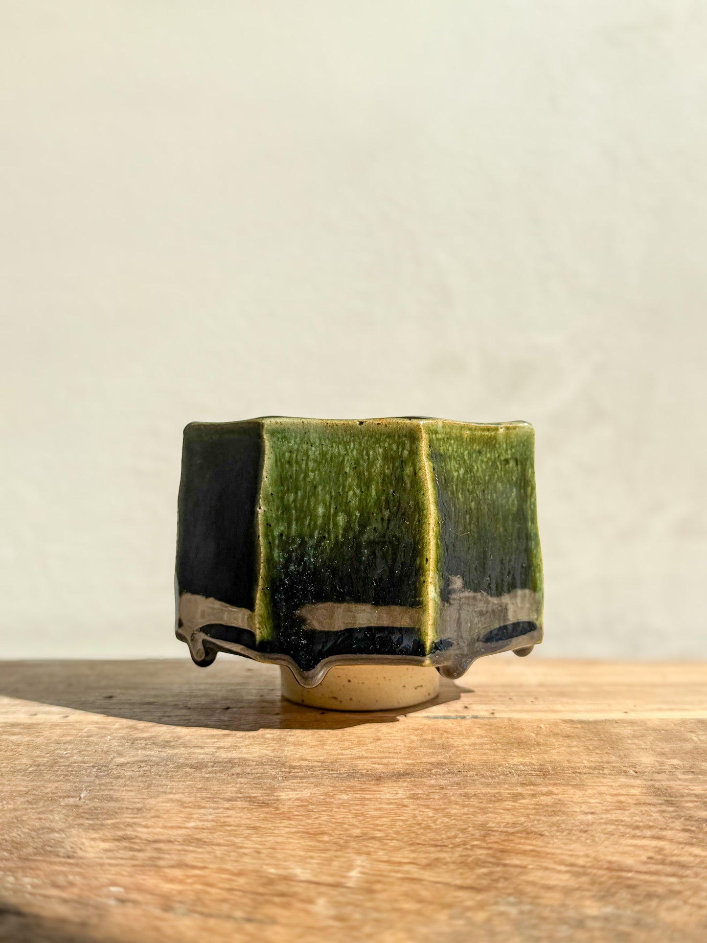 Faceted Matcha Bowl - Hinoki Series #02