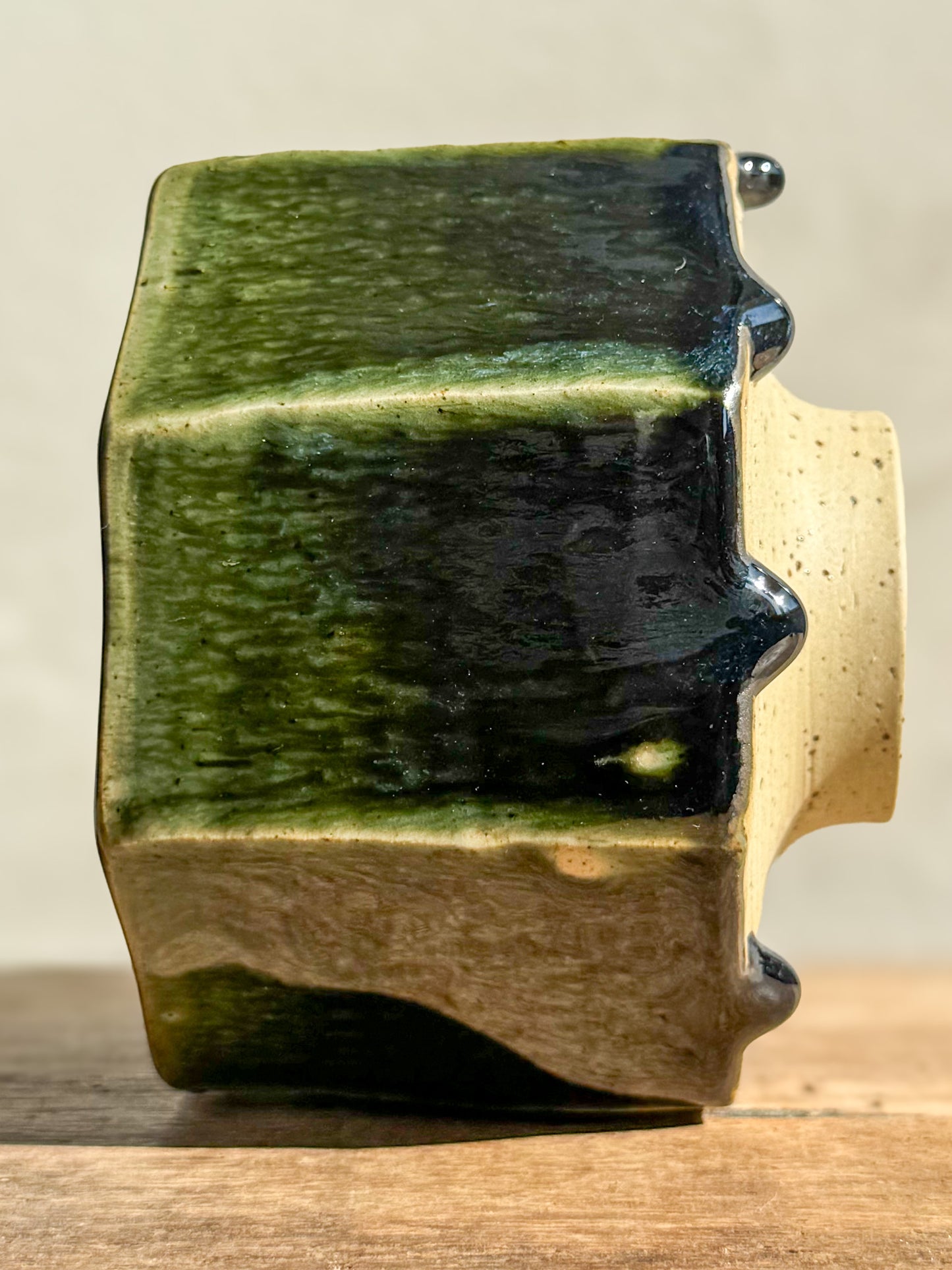 Faceted Matcha Bowl - Hinoki Series #02