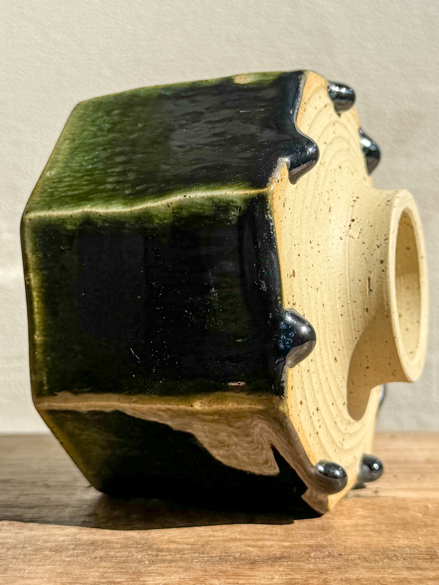 Faceted Matcha Bowl - Hinoki Series #02