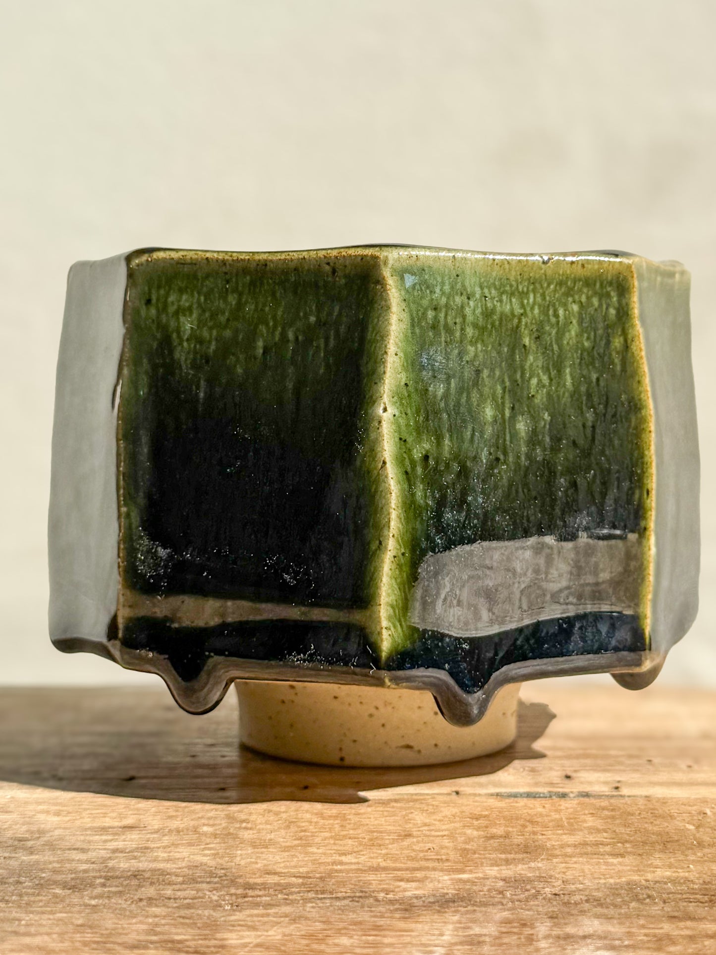 Faceted Matcha Bowl - Hinoki Series #02