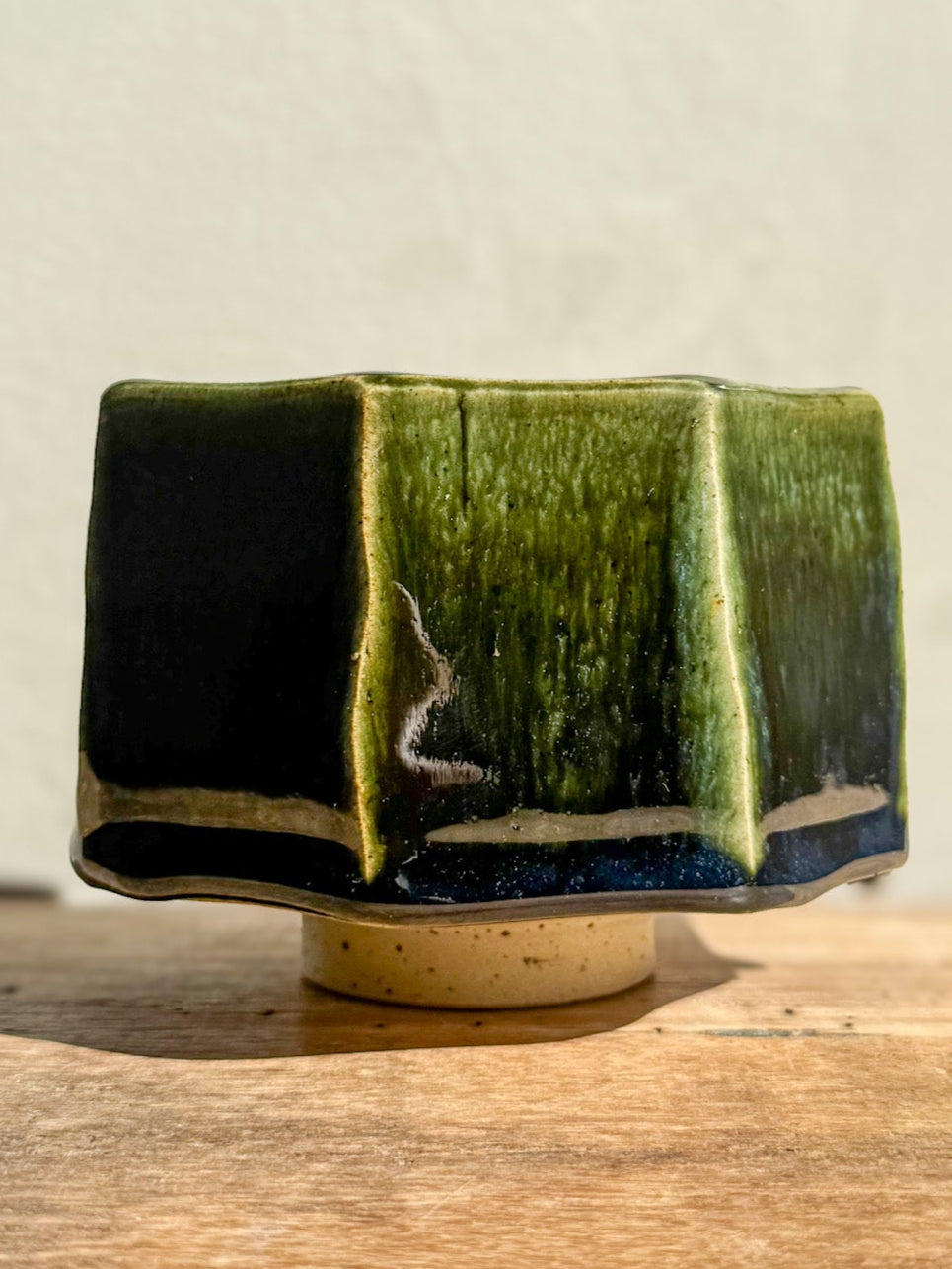 Faceted Matcha Bowl - Hinoki Series #04