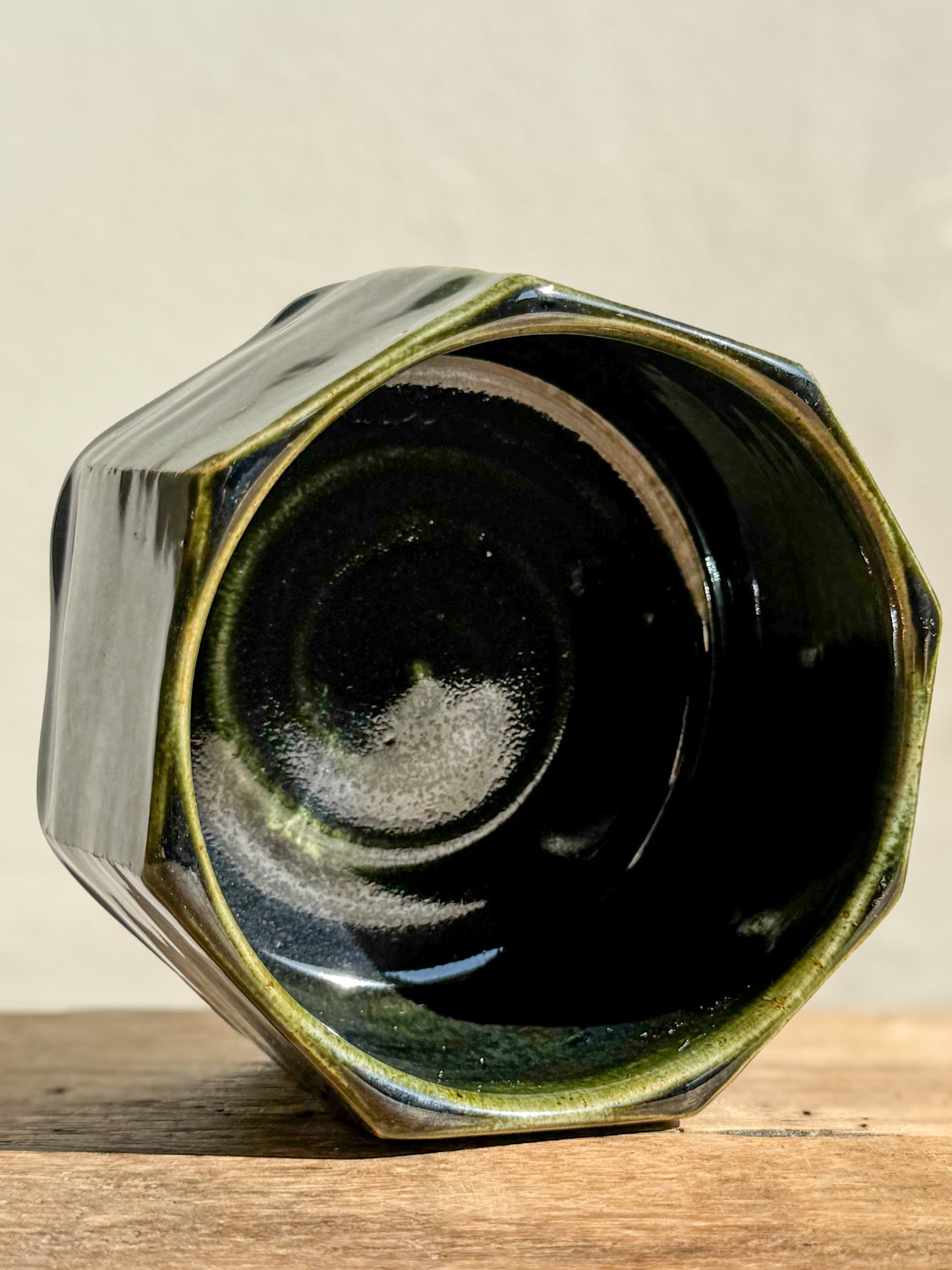 Faceted Matcha Bowl - Hinoki Series #04