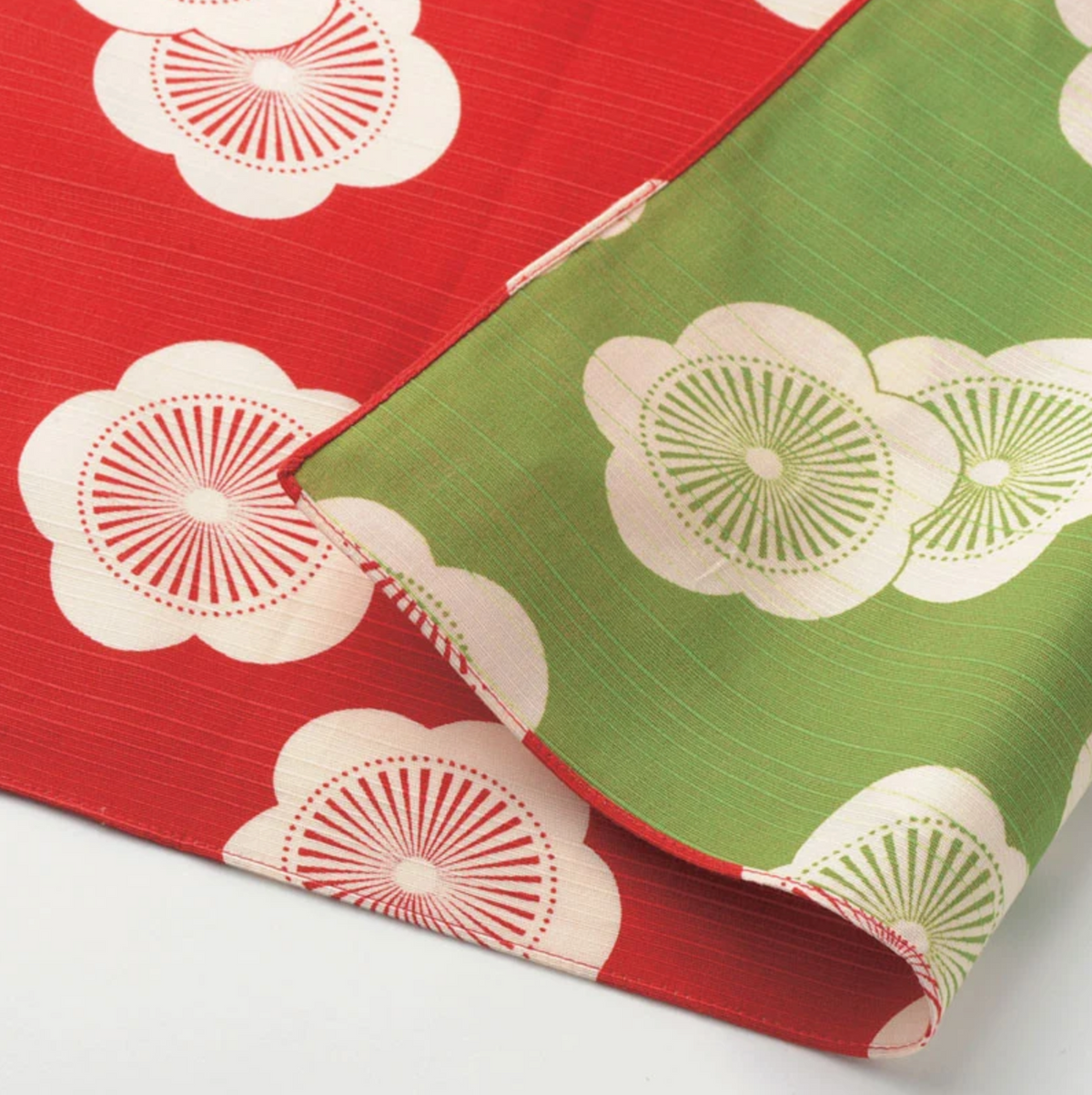 Small Furoshiki Japanese Apricot Red & Green