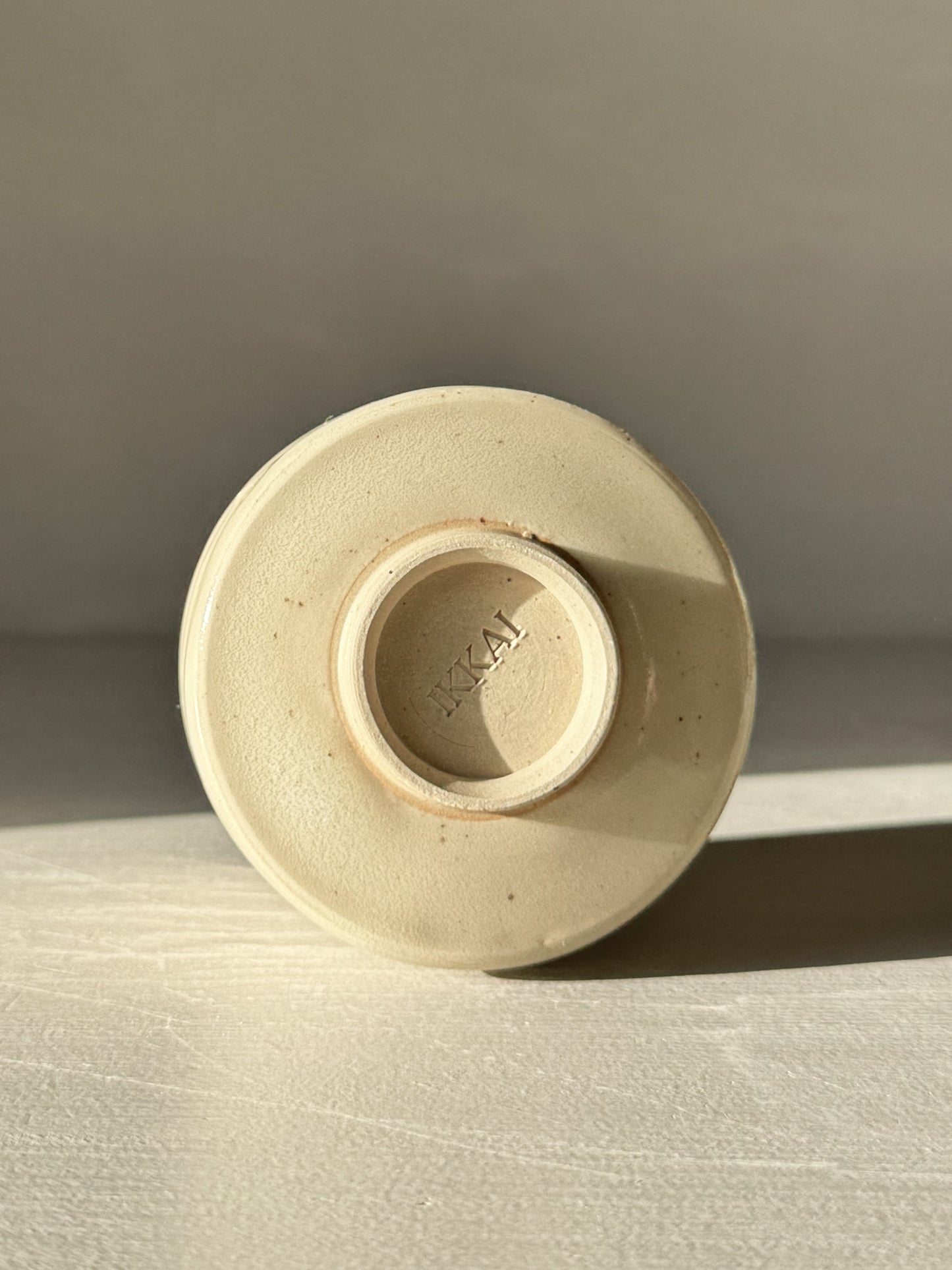 Base of Yunomi Cups - Clear Glaze #02 showing intricate kiln mark and smooth finish.