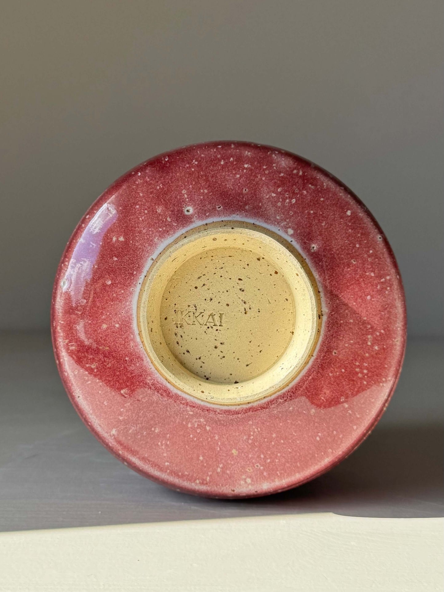 Base of Matcha Bowl - Ume Series #04, handmade ceramic with a sculptural feel, inspired by Japanese Ume blossom.