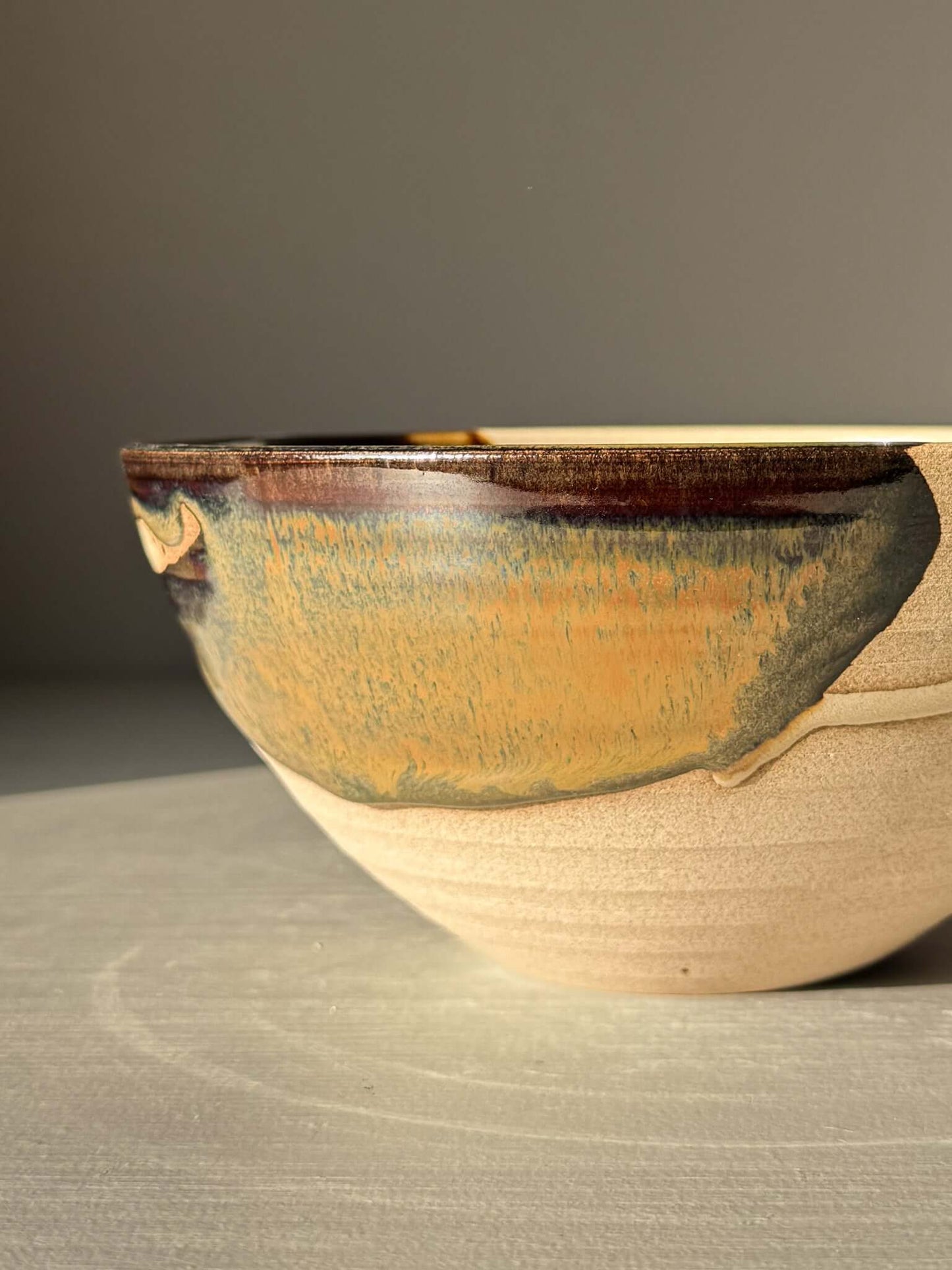 Handmade ceramic Soup Bowl – Inyo Series with toffee-colored finish