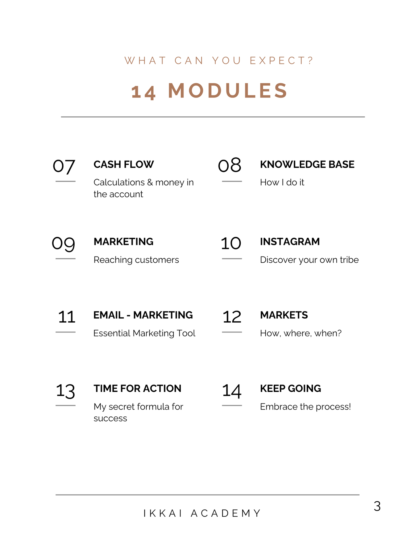 Modules pagefrom How to Start a Pottery Business – Digital eBook
