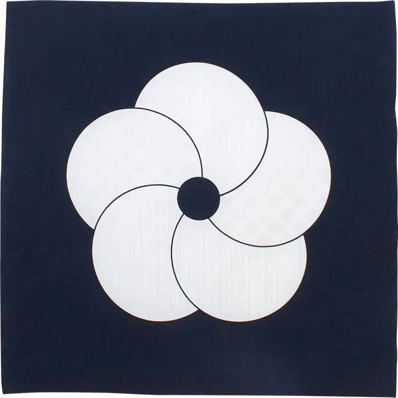 Furoshiki Cloth - Cotton - Pine Bamboo Plum Navy Blue