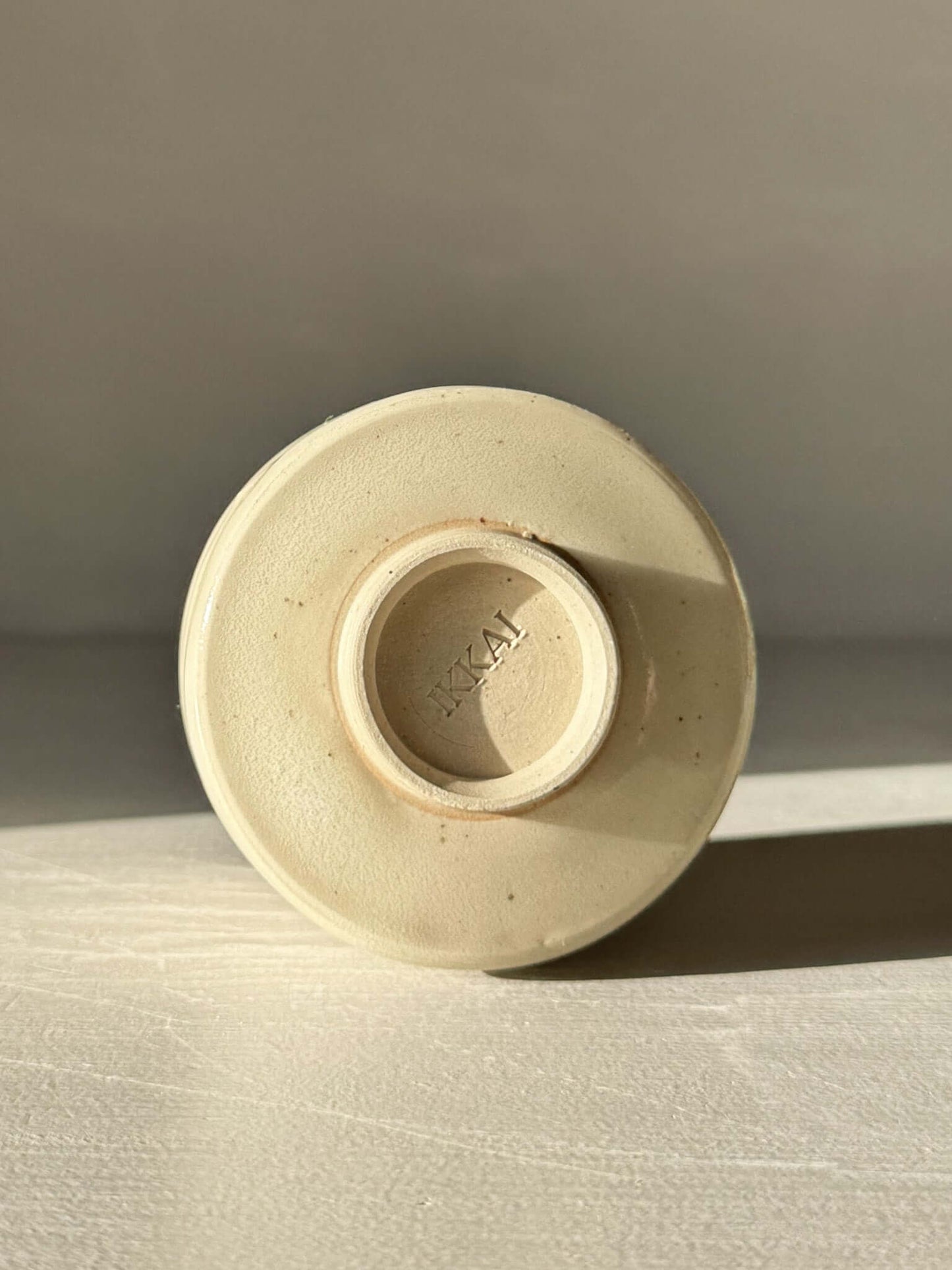 Base of Yunomi Cups - Clear Glaze #02 showing intricate kiln mark and smooth finish.