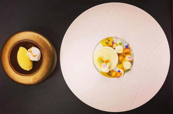 Gourmet dishes reflecting my journey on how to become a potter from a chef to a ceramic artist.