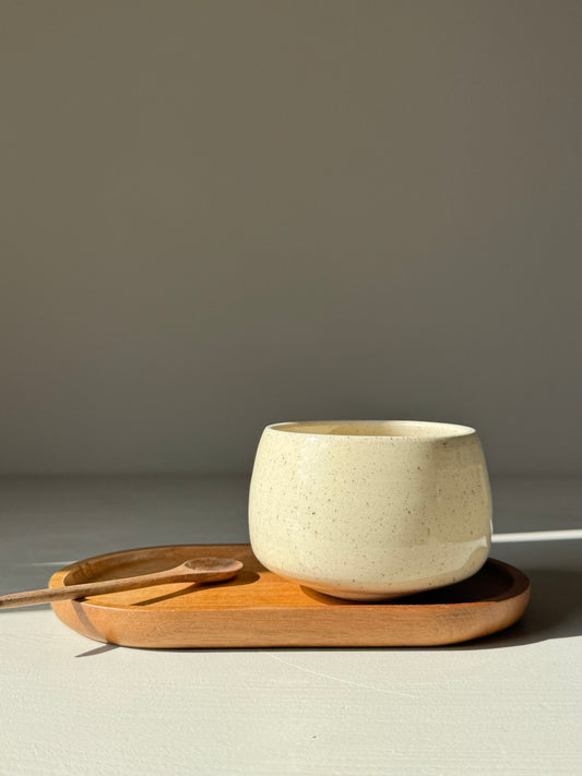 Cups - Speckled Clear Glaze