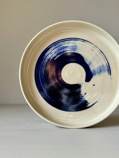 Plate - Clear glaze & Cobalt Blue