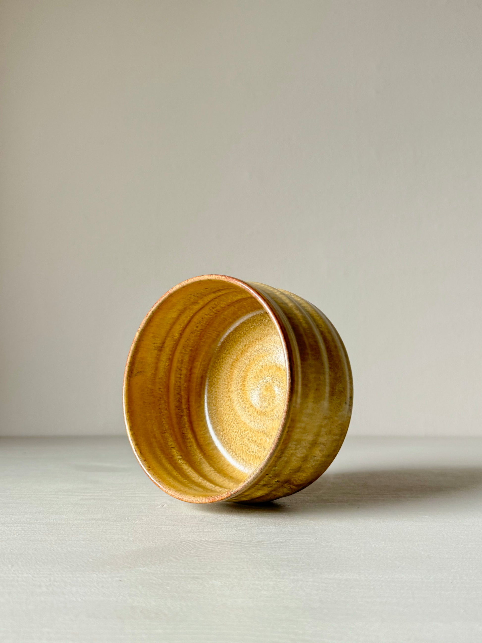 Handmade Ceramic Matcha bowl Caramel