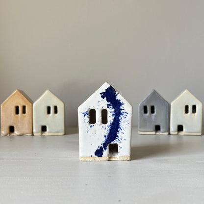 Small handmade Ceramic Houses in Various Colours by IKKAI Ceramics