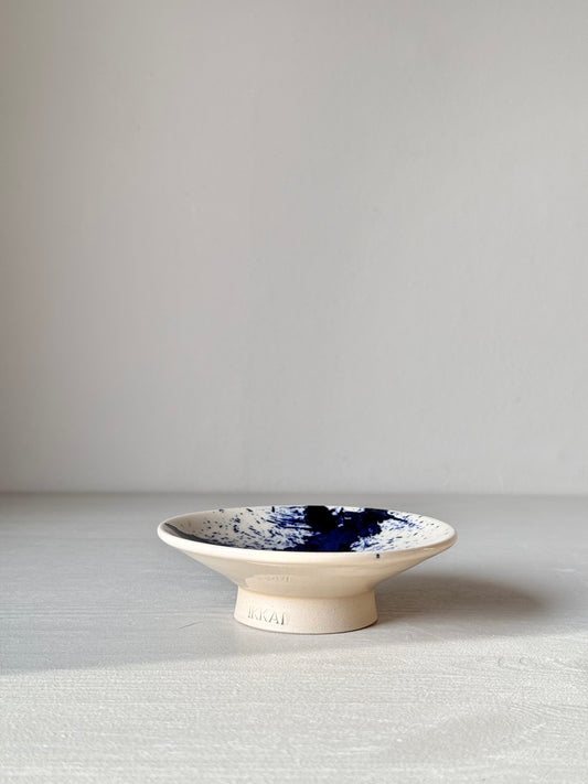 Soap dish - Clear Glaze & Cobalt blue 01