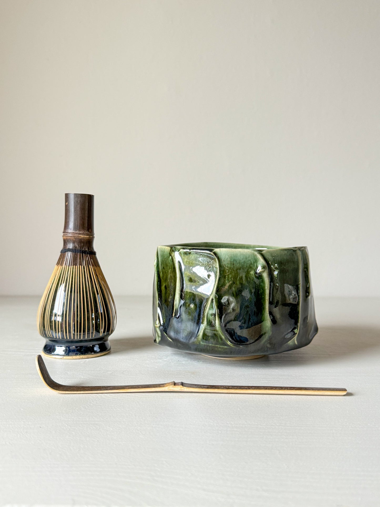 Matcha Whisk Holder - Glossy green