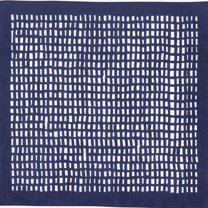 Medium Furoshiki - 70 minä perhonen Organic Cotton sora check Navy blue