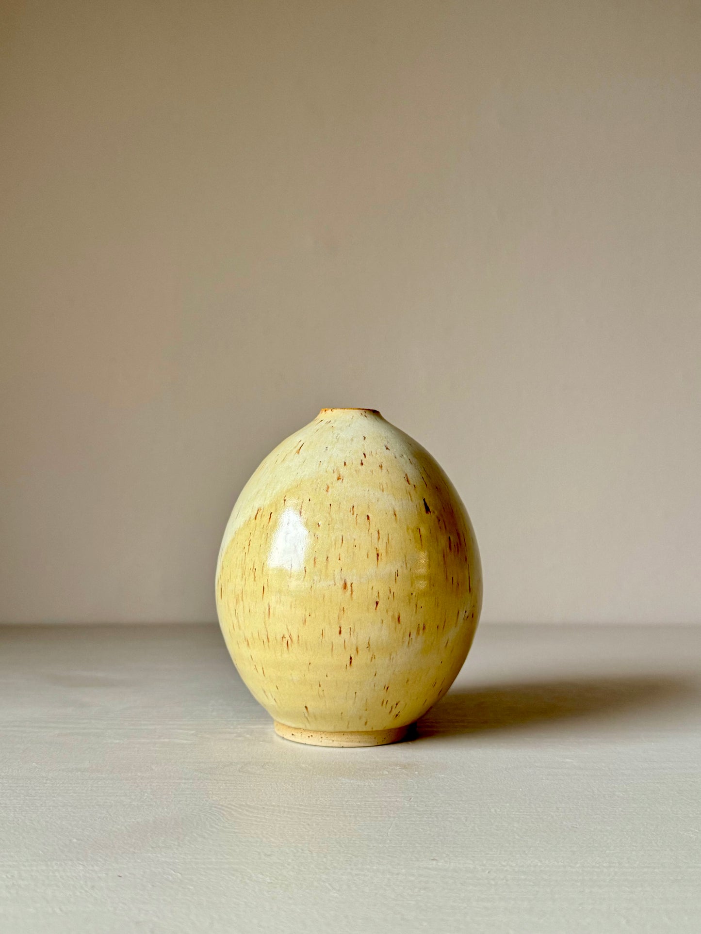 Medium Vase Ceramic - Creamy Yellow