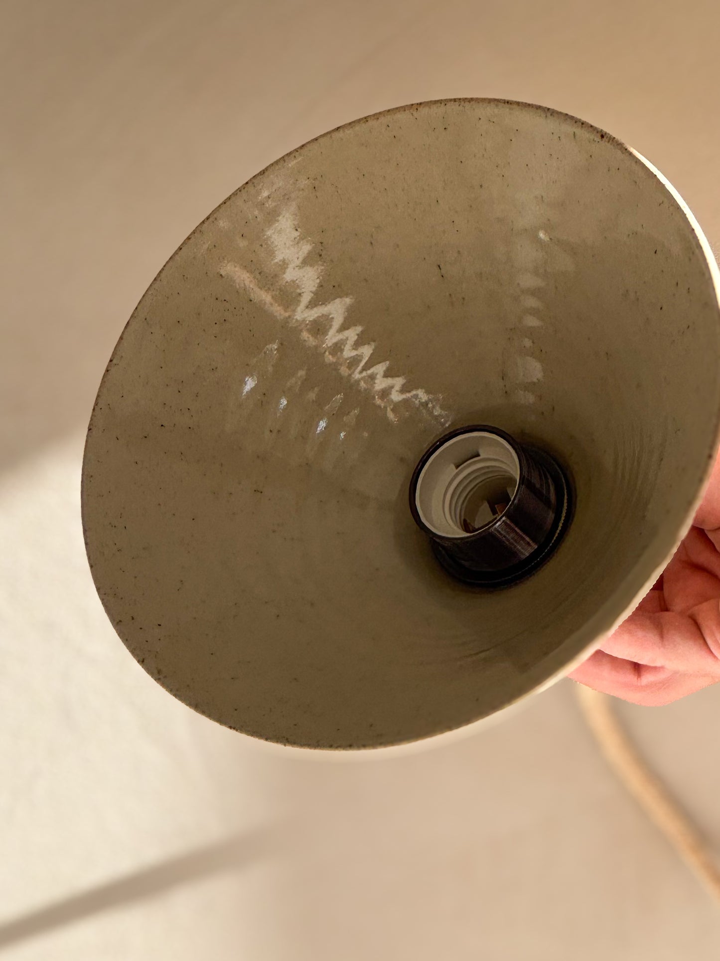 Ceramic Lamp Shade – Half Clear Glaze #01
