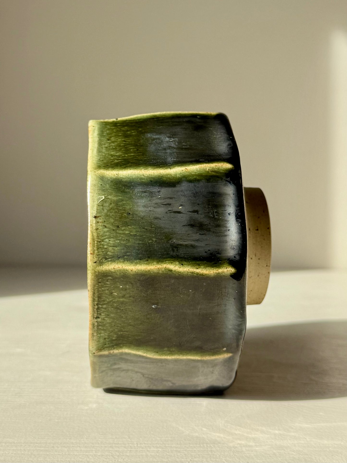 Faceted Matcha Bowl - Hinoki Series #03