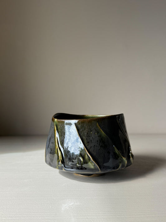 Textured Matcha Bowl - Hinoki Series #08