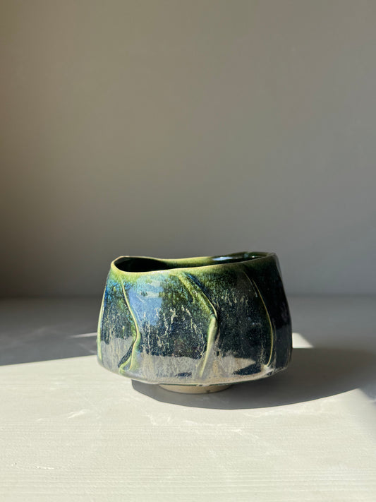 Textured Matcha Bowl - Hinoki Series #02